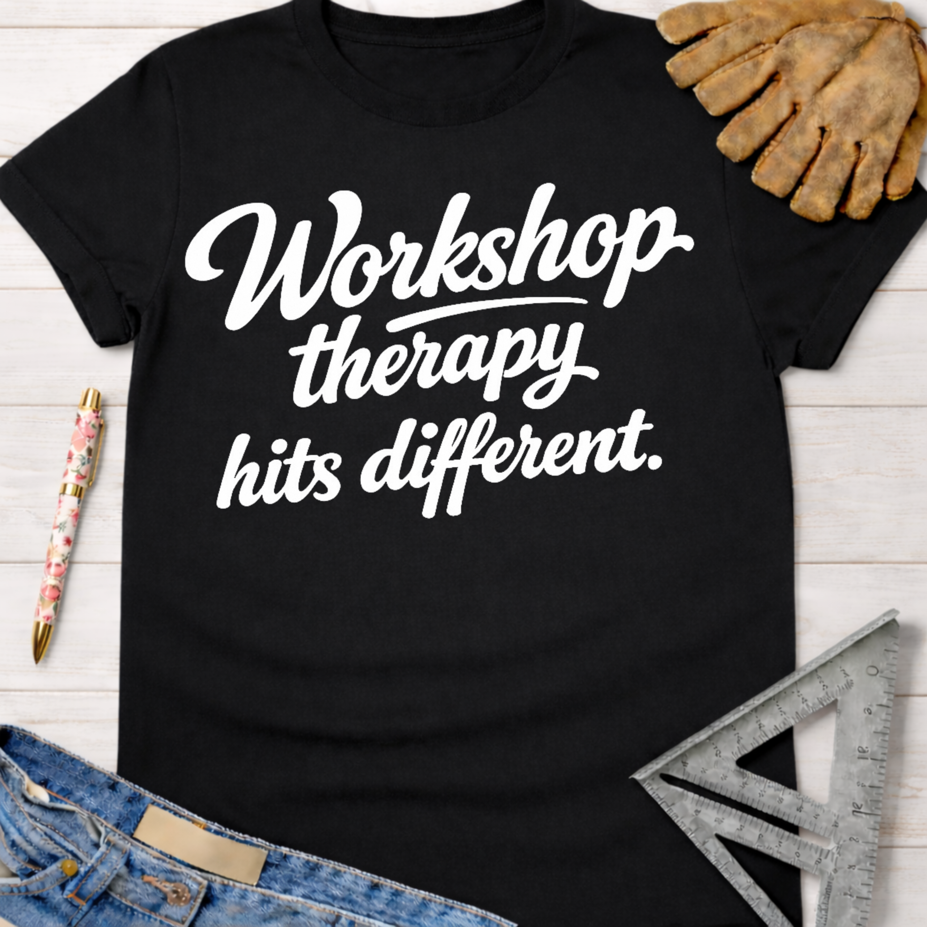 Workshop Therapy Hits Different T-Shirt