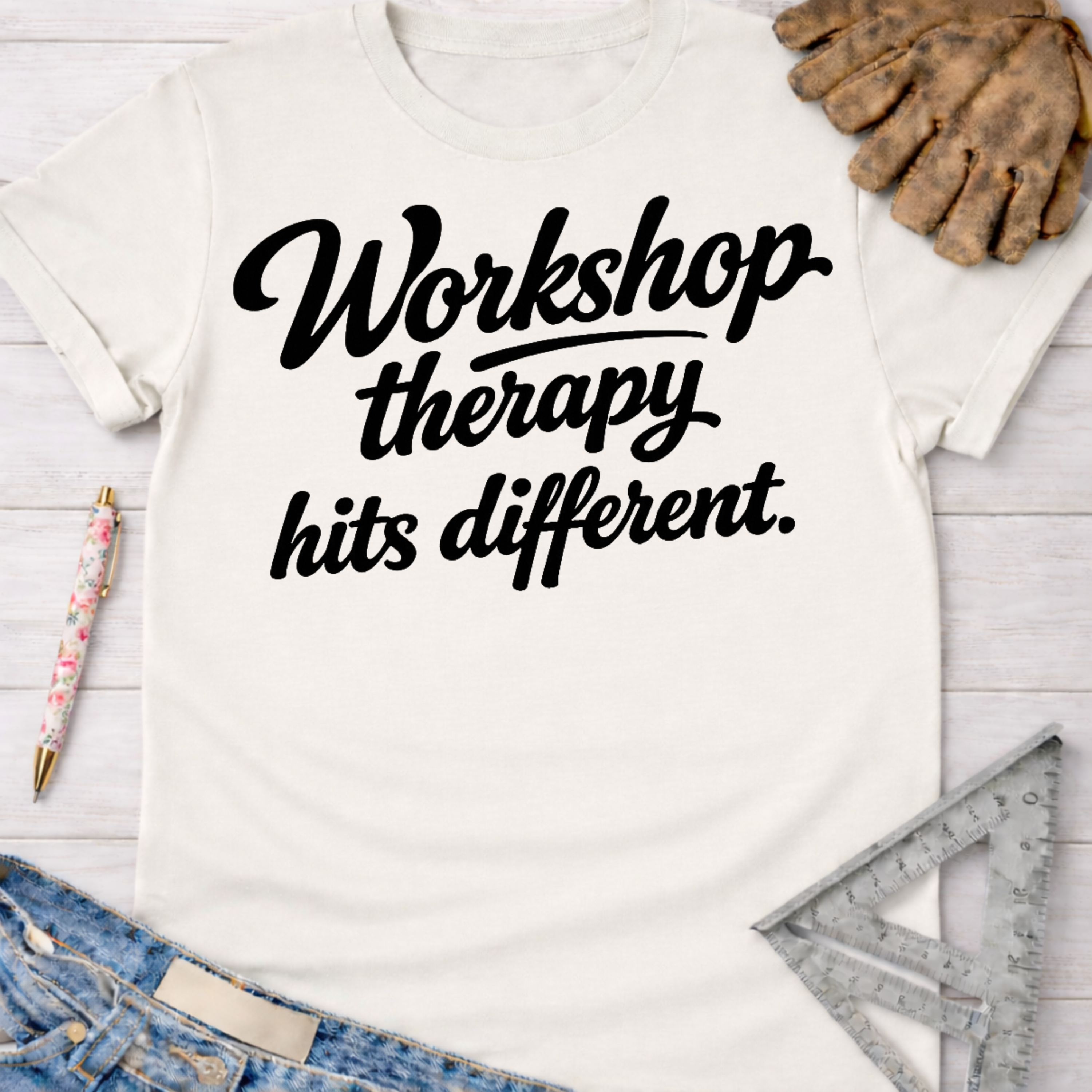 Workshop Therapy Hits Different T-Shirt