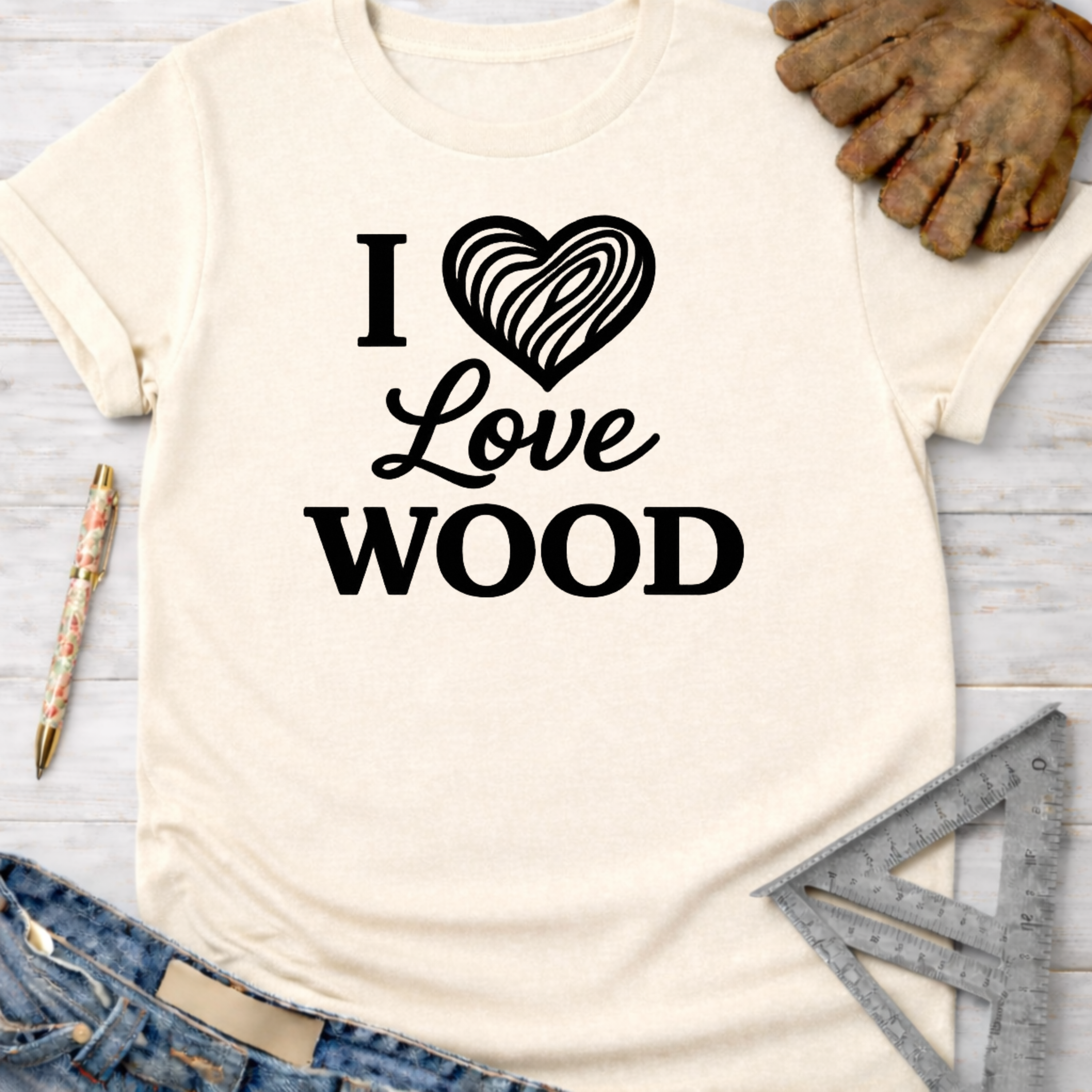 I Love Wood T-Shirt