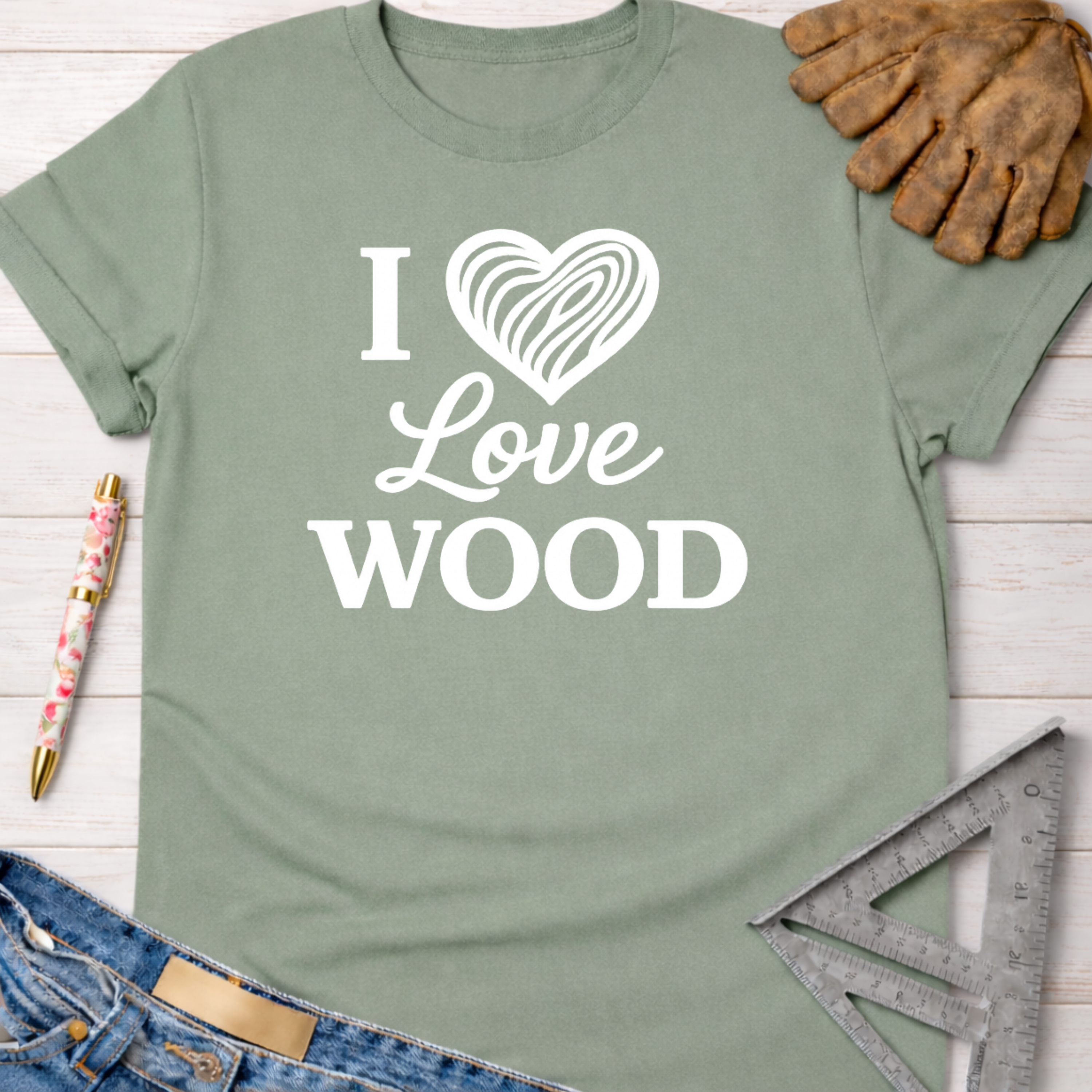I Love Wood T-Shirt