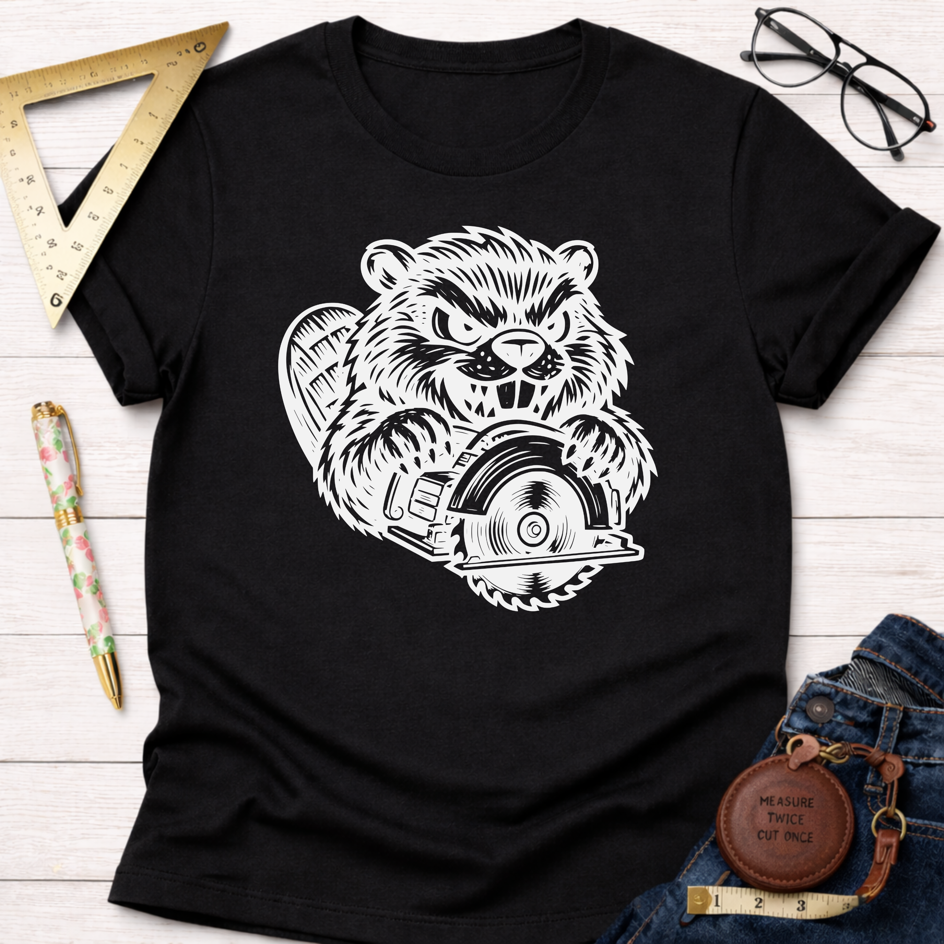 Angry Woodworking Beaver T-Shirt