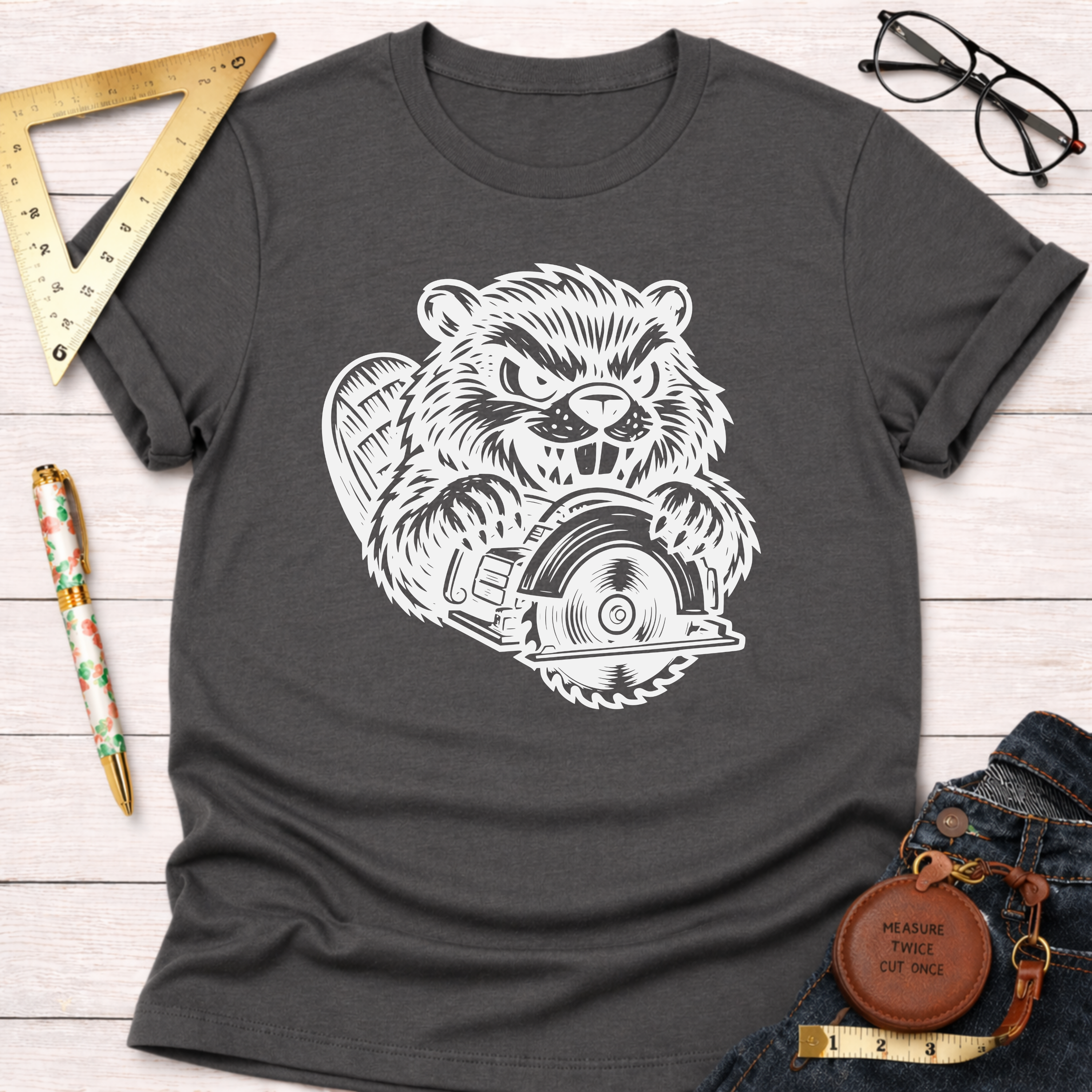 Angry Woodworking Beaver T-Shirt
