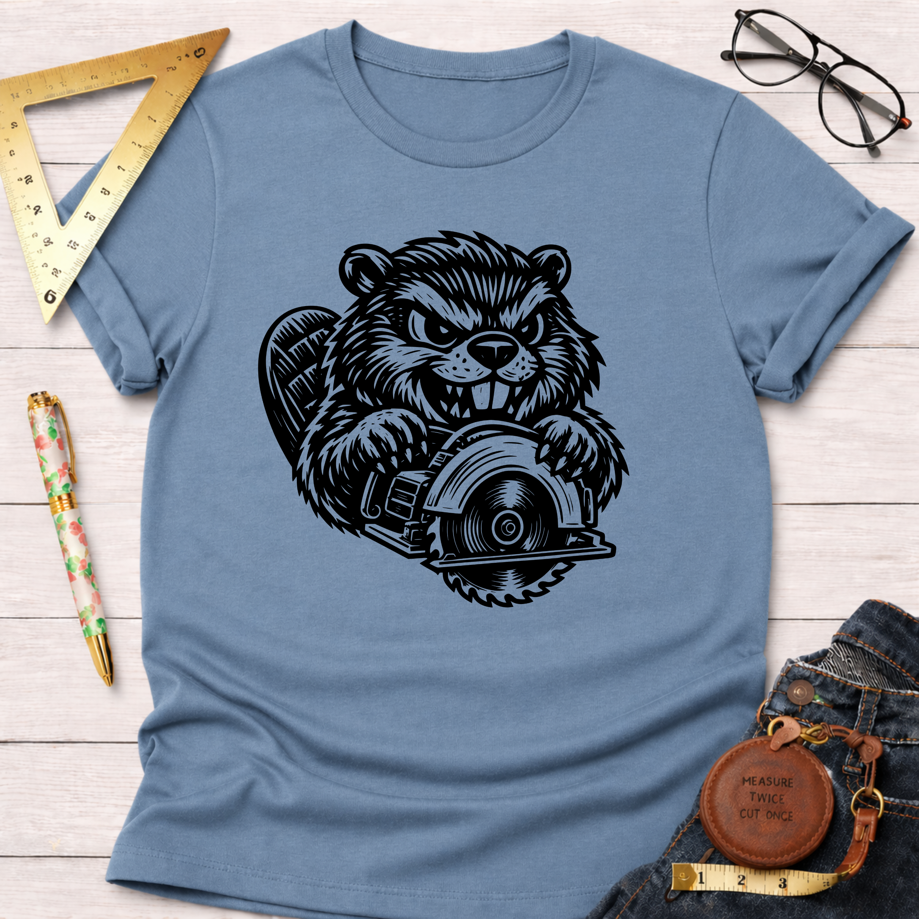 Angry Woodworking Beaver T-Shirt