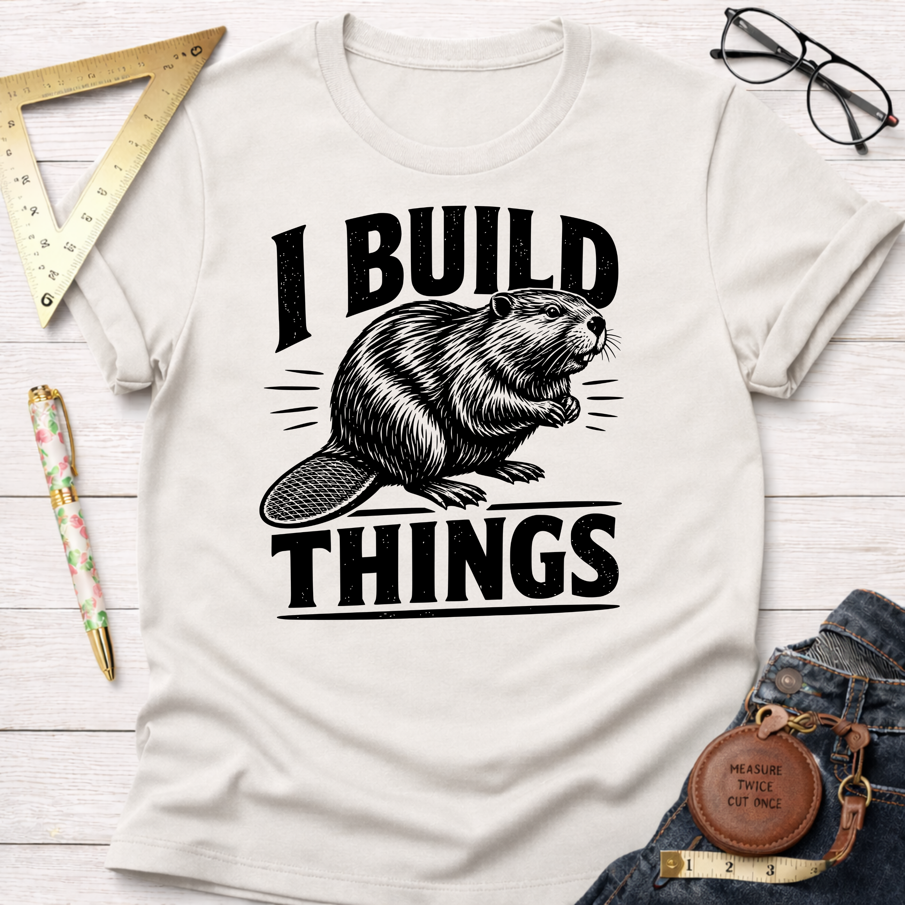 I Build Things Beaver T-Shirt