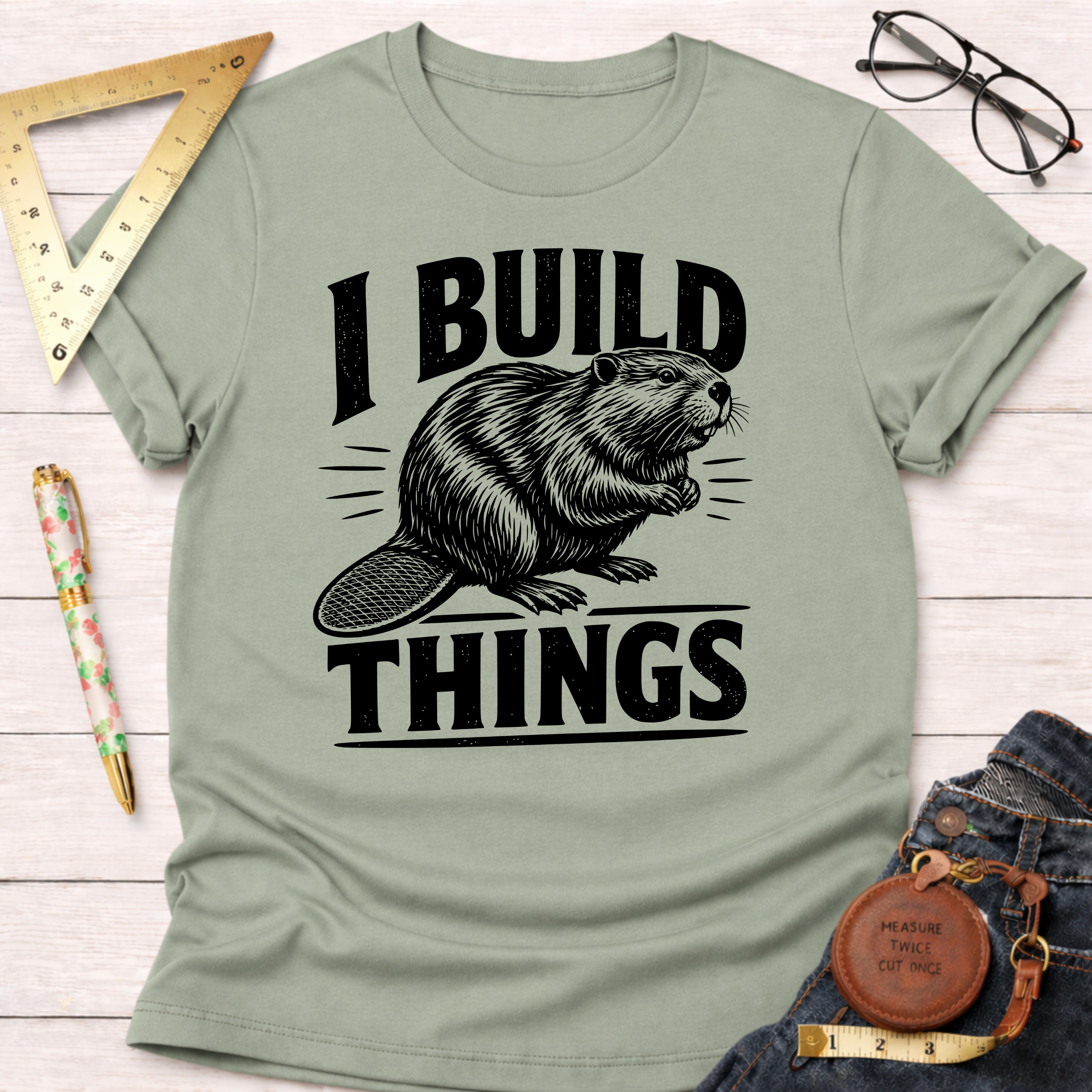 I Build Things Beaver T-Shirt