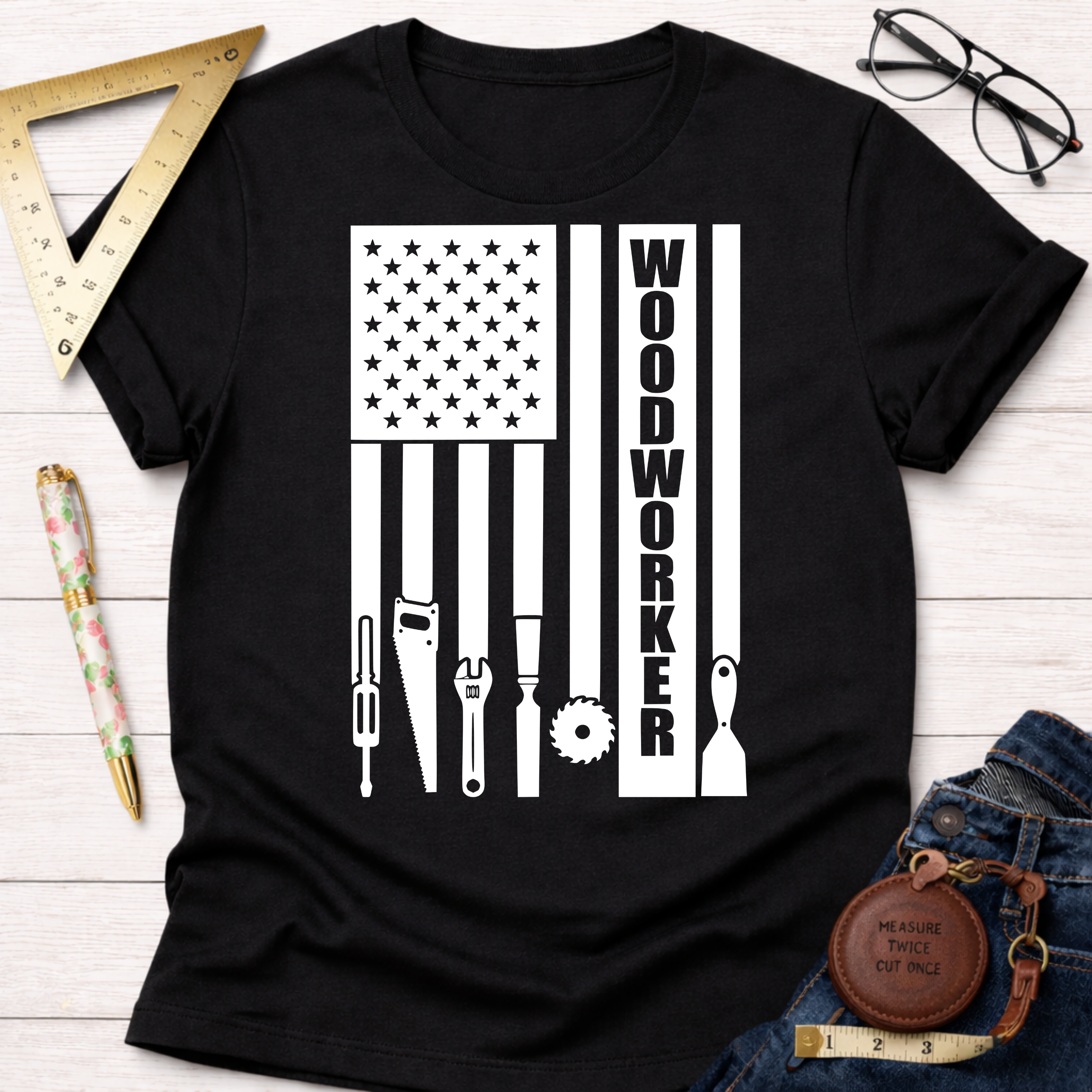 Woodworker Flag T-Shirt