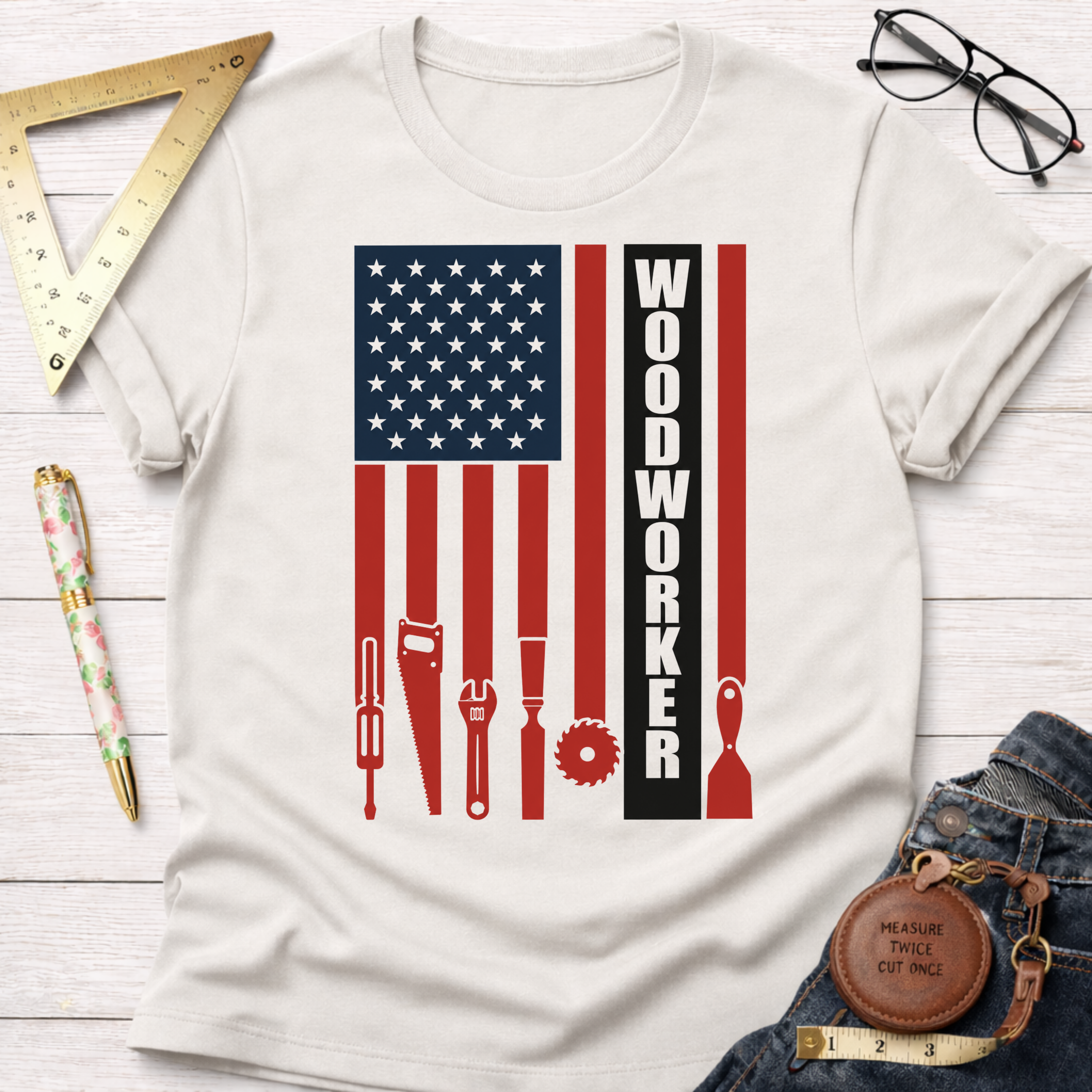Woodworker Flag T-Shirt