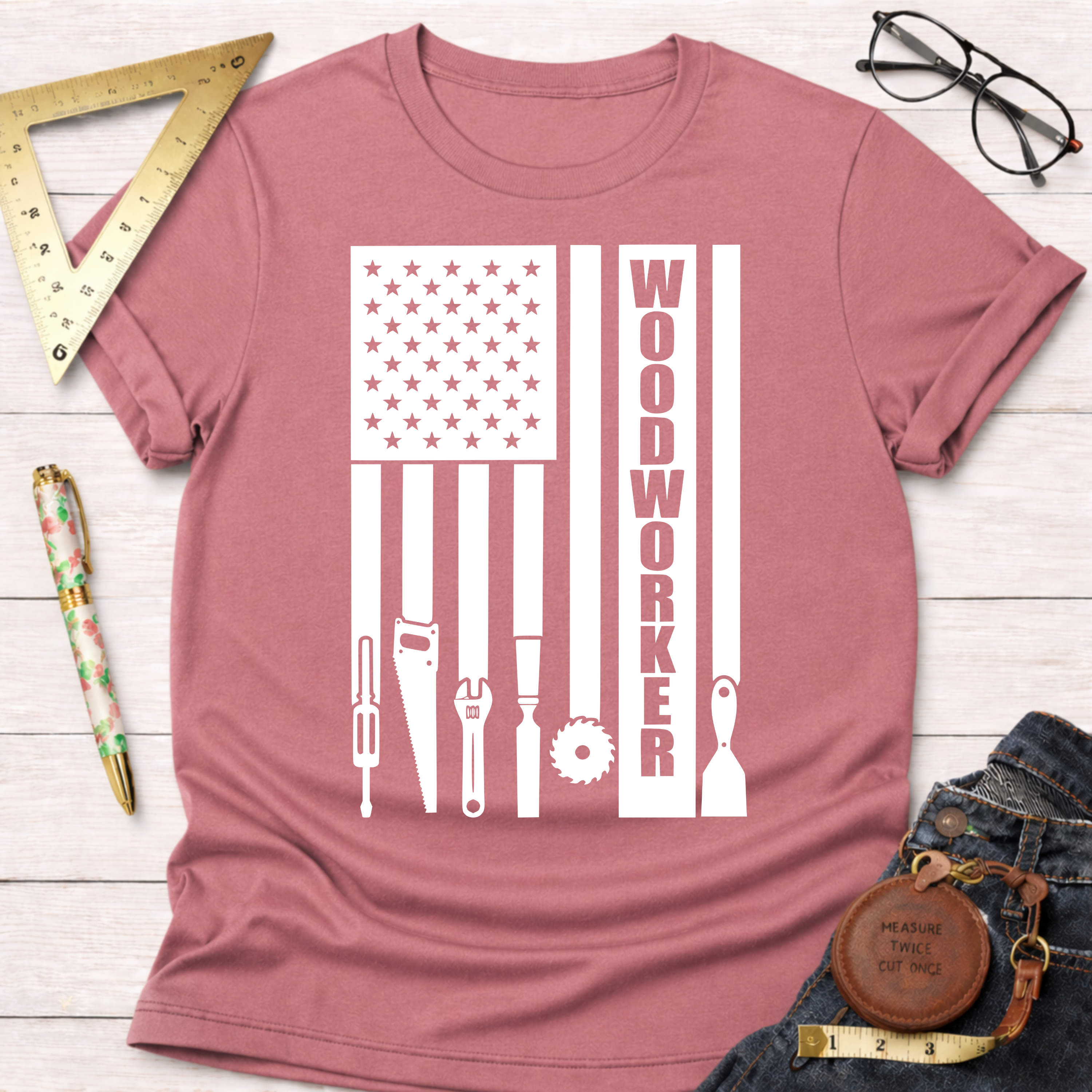 Woodworker Flag T-Shirt