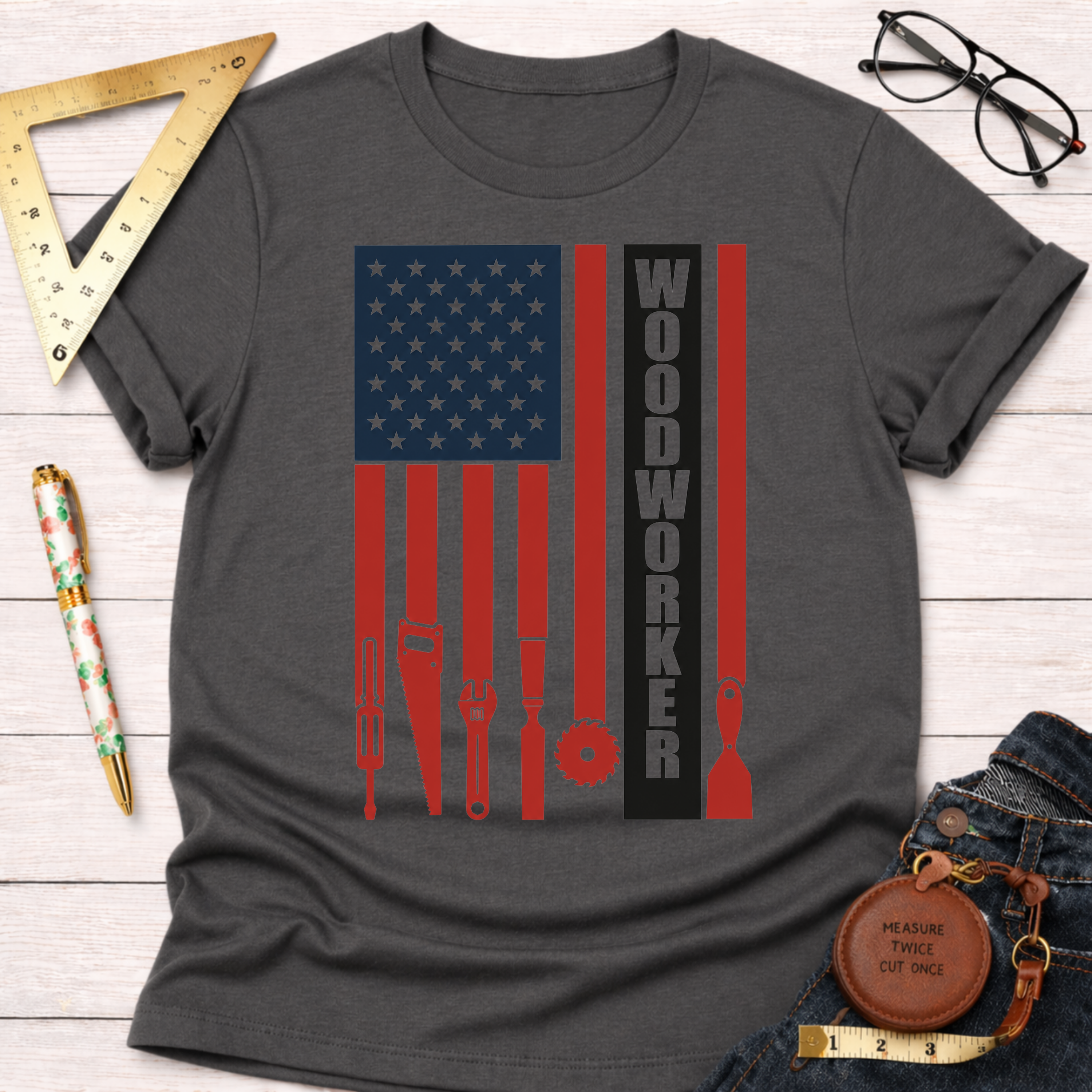 Woodworker Flag T-Shirt