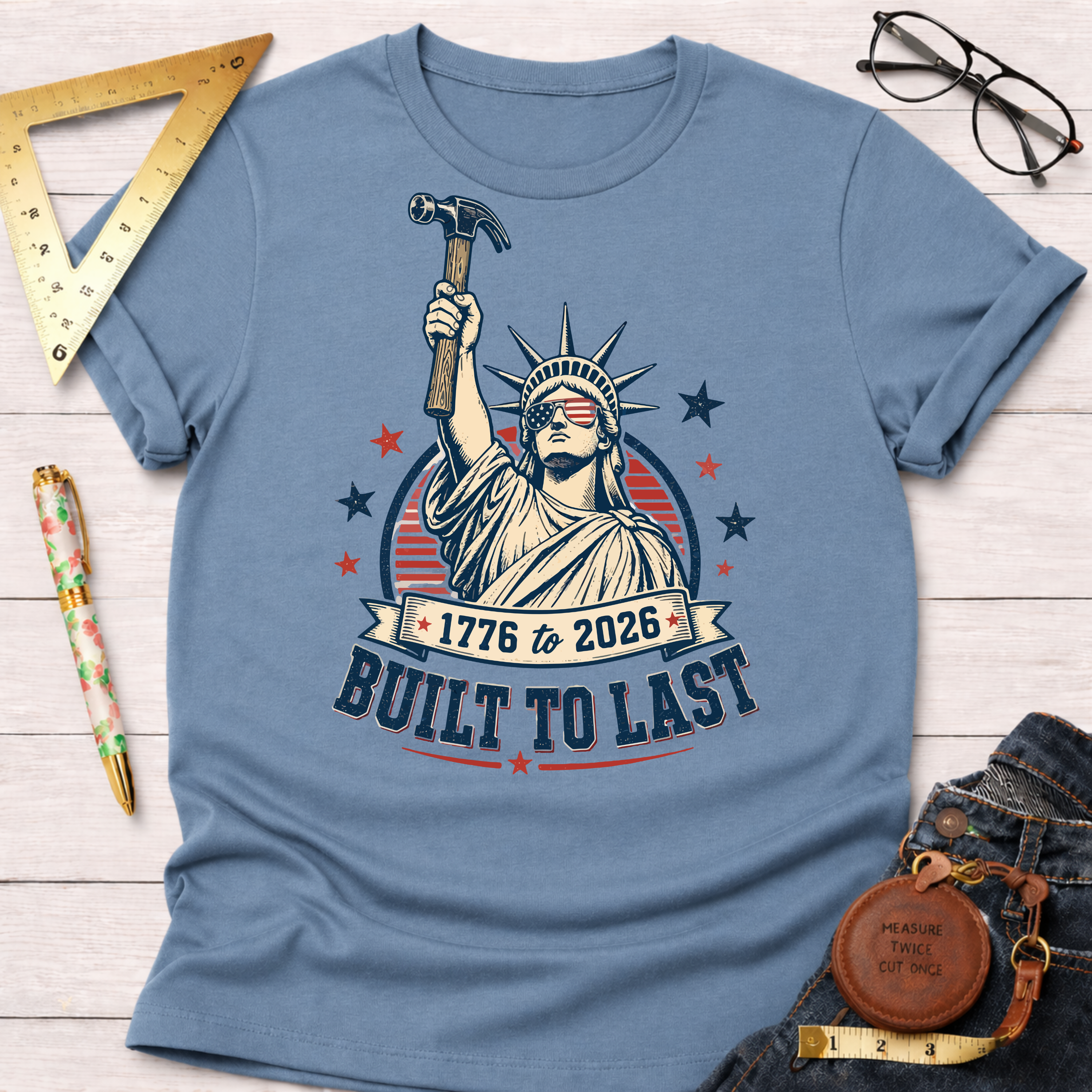 Built To Last Lady Liberty T-Shirt