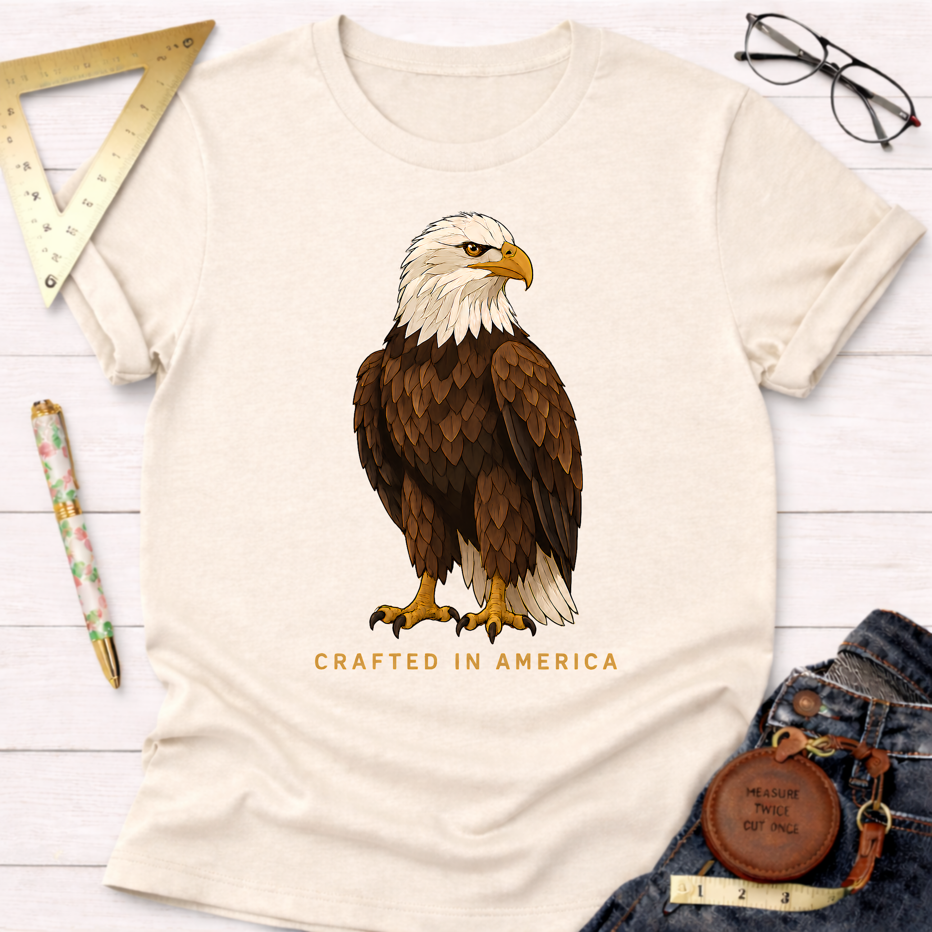 Crafted In America Bald Eagle T-Shirt