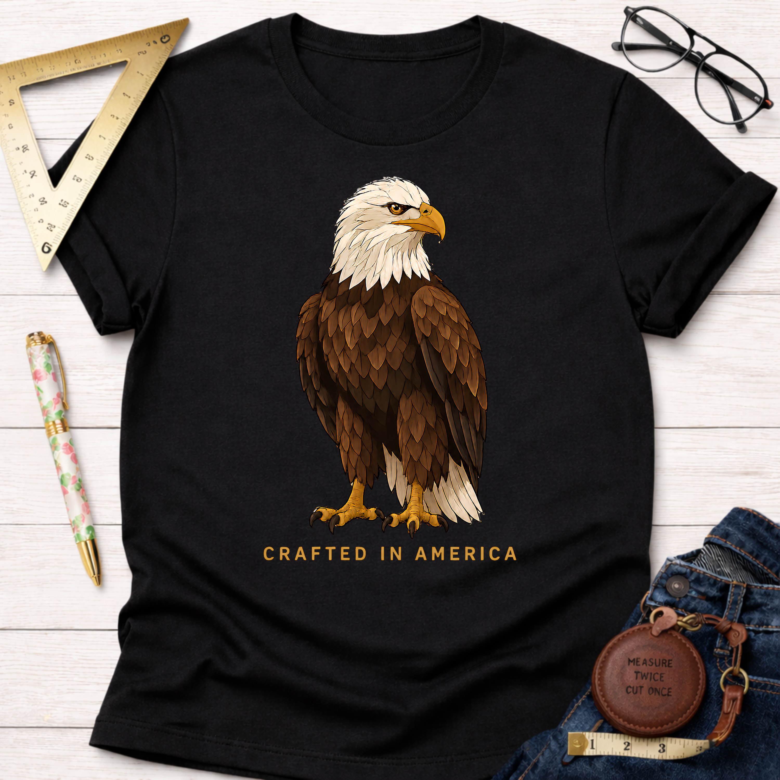 Crafted In America Bald Eagle T-Shirt