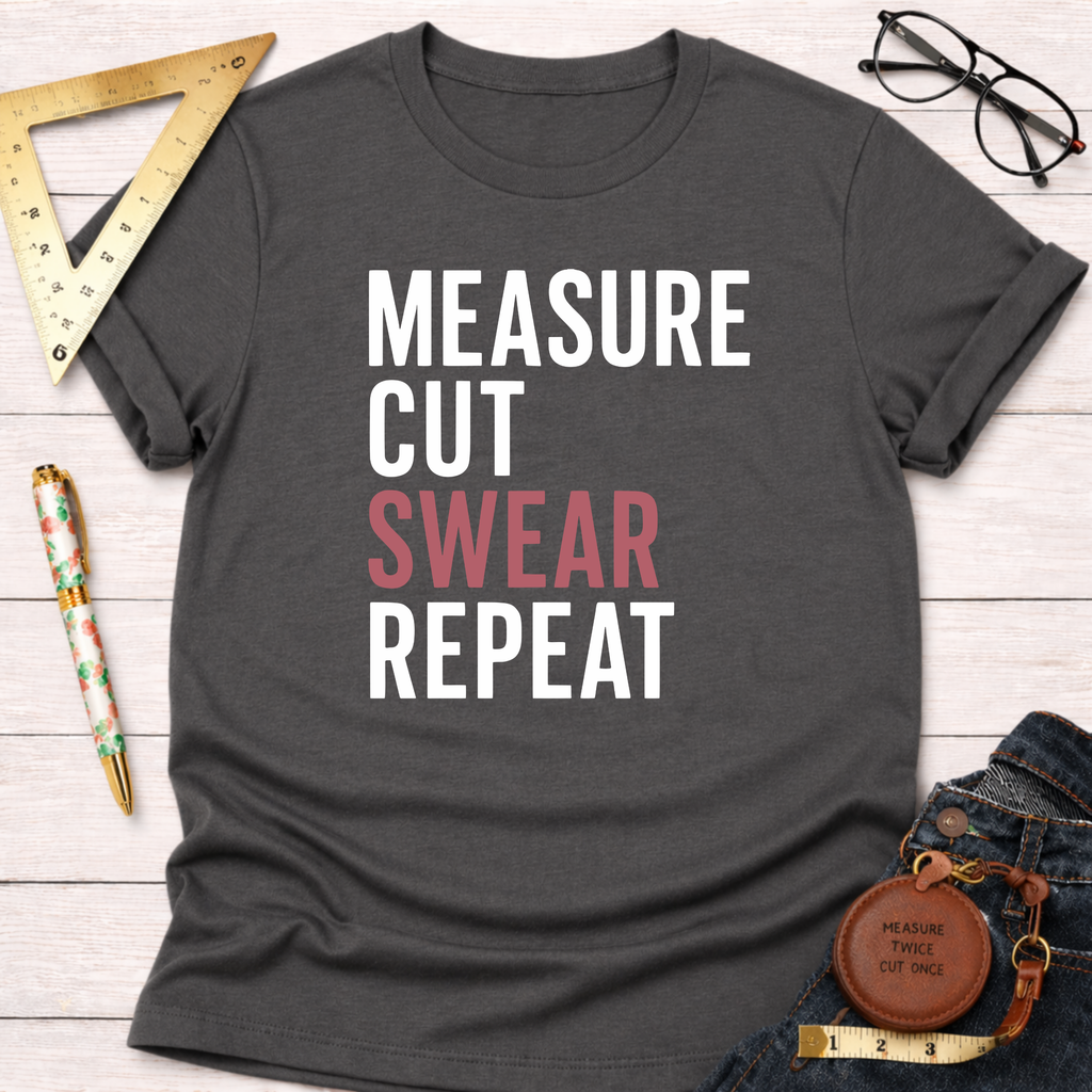 Measure Cut Swear Repeat T-Shirt