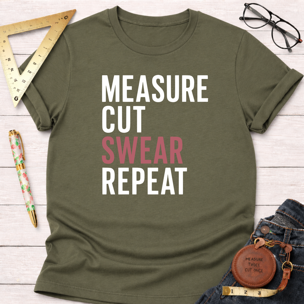 Measure Cut Swear Repeat T-Shirt
