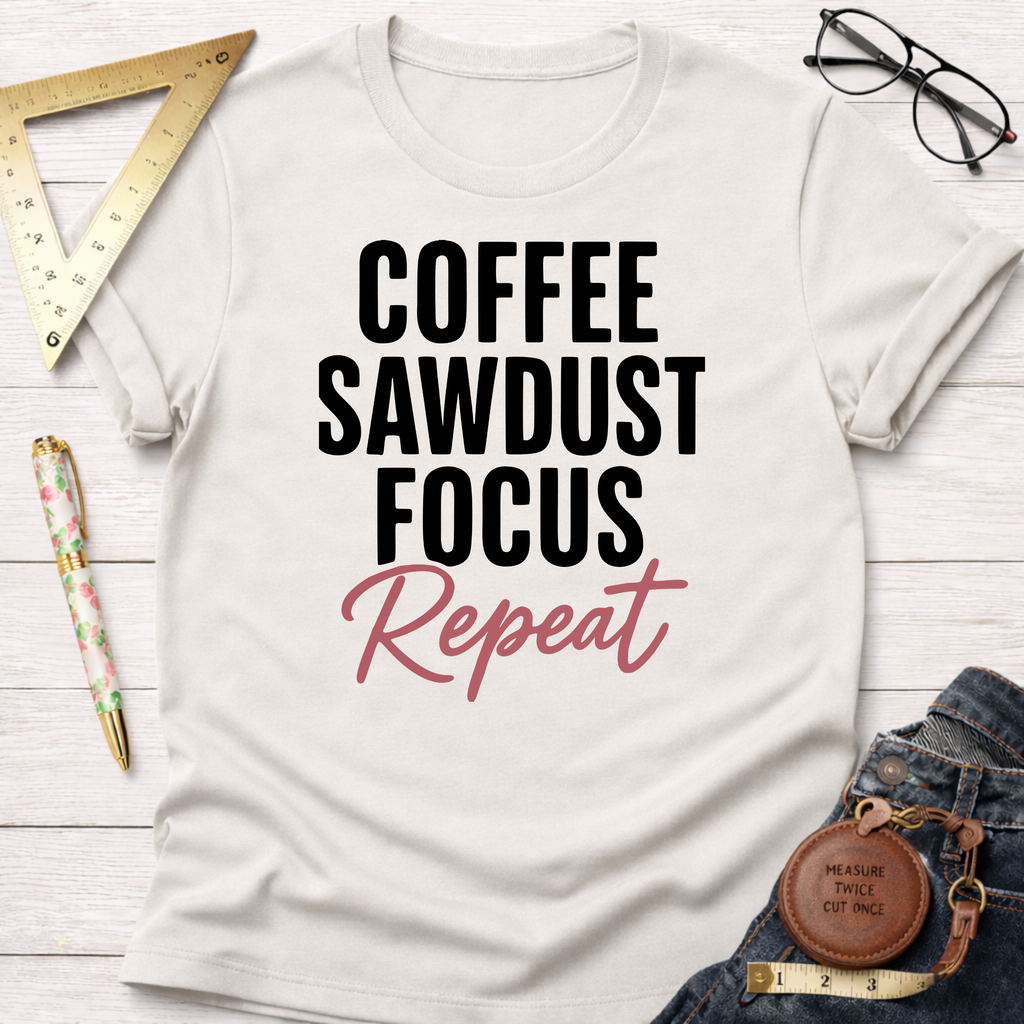 Coffee Sawdust Focus Repeat T-Shirt