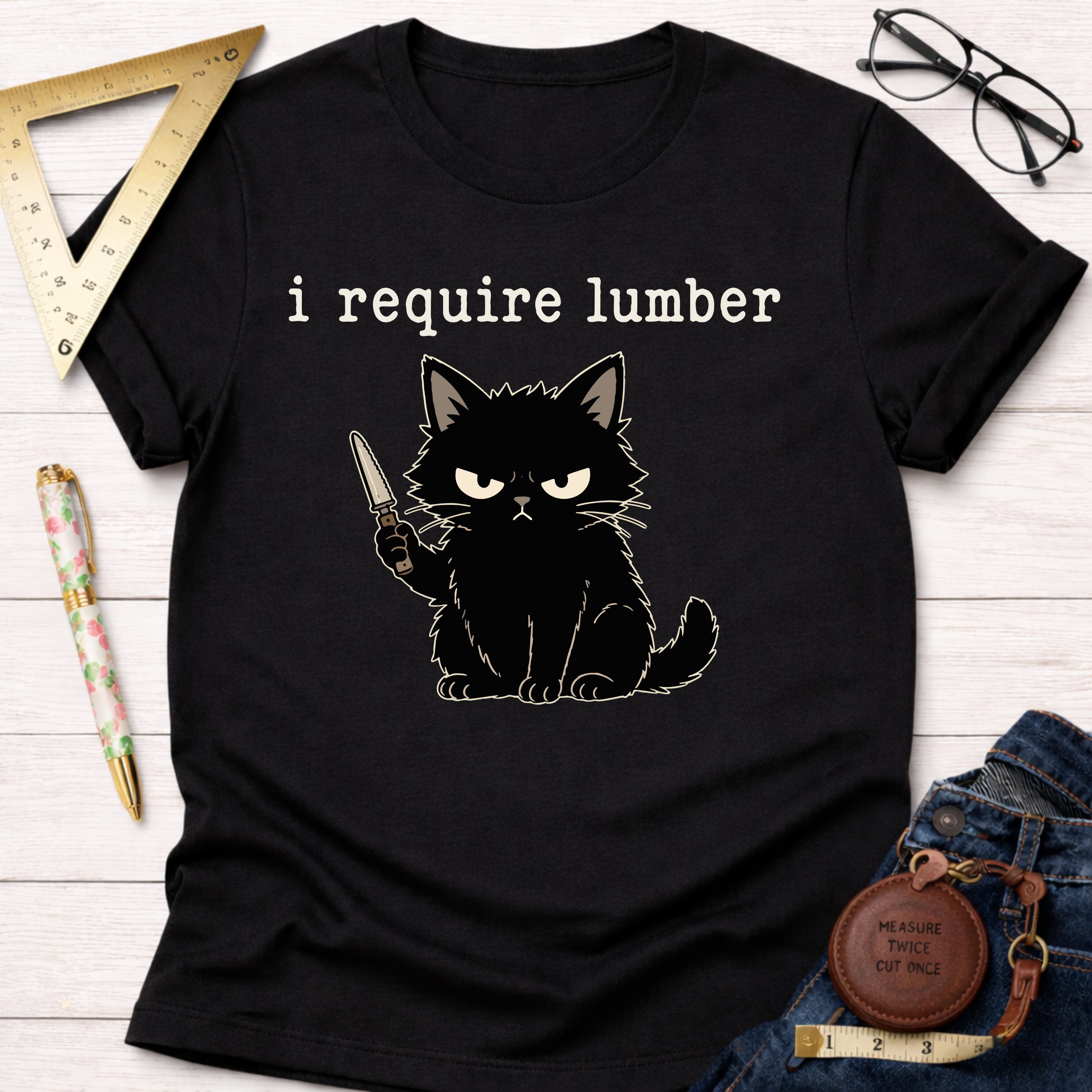 I Require Lumber Angry Cat T-Shirt