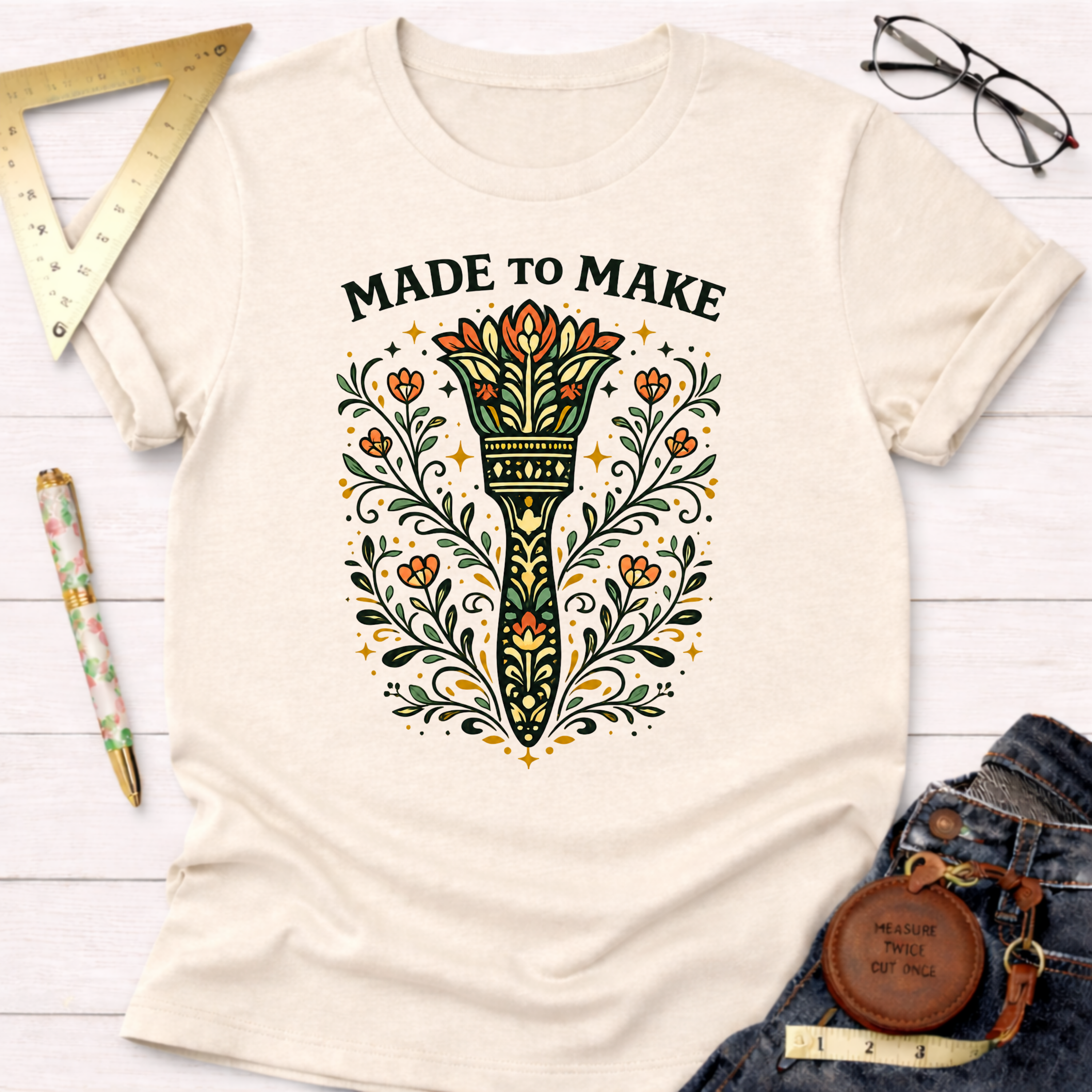 Made To Make Paint Brush T-Shirt