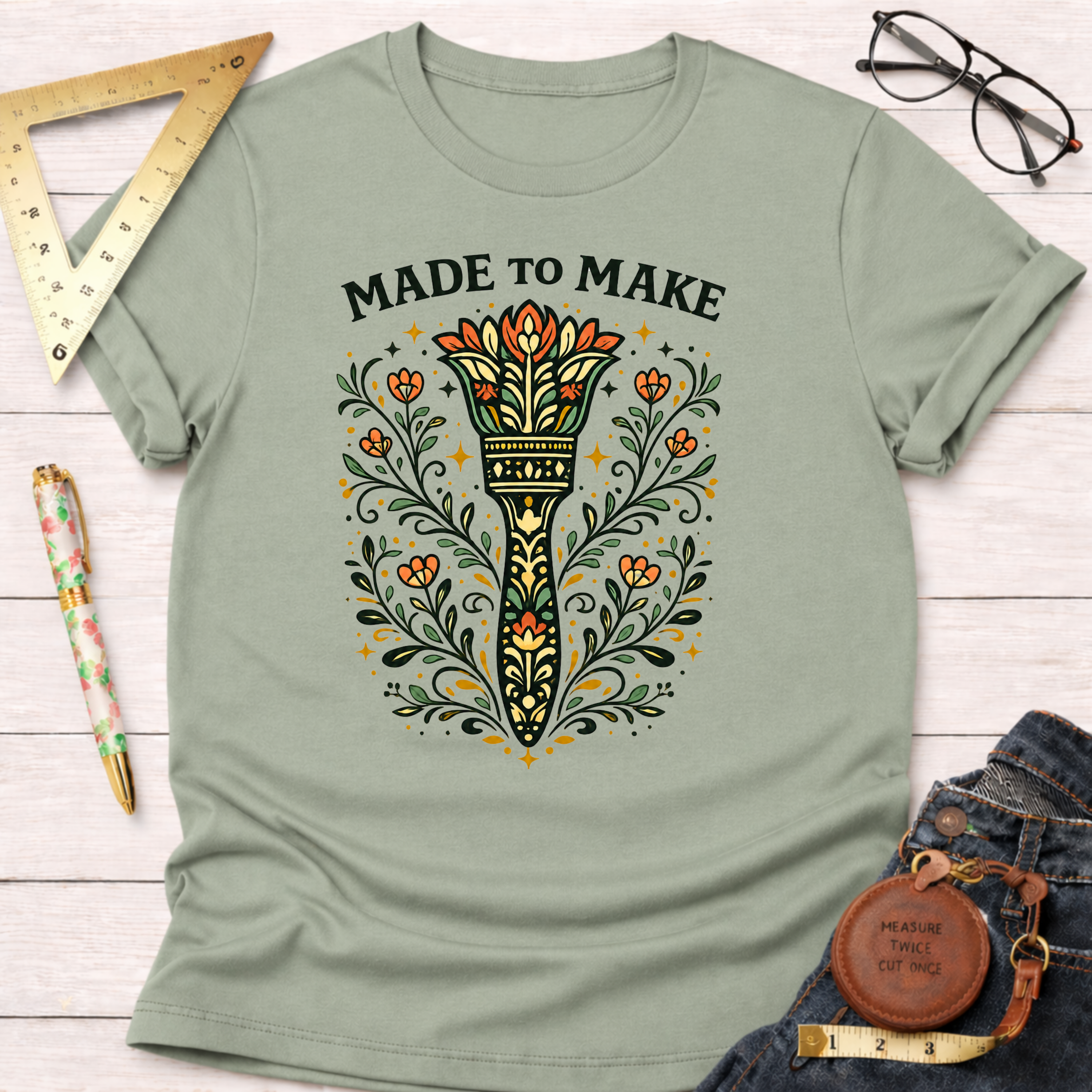 Made To Make Paint Brush T-Shirt