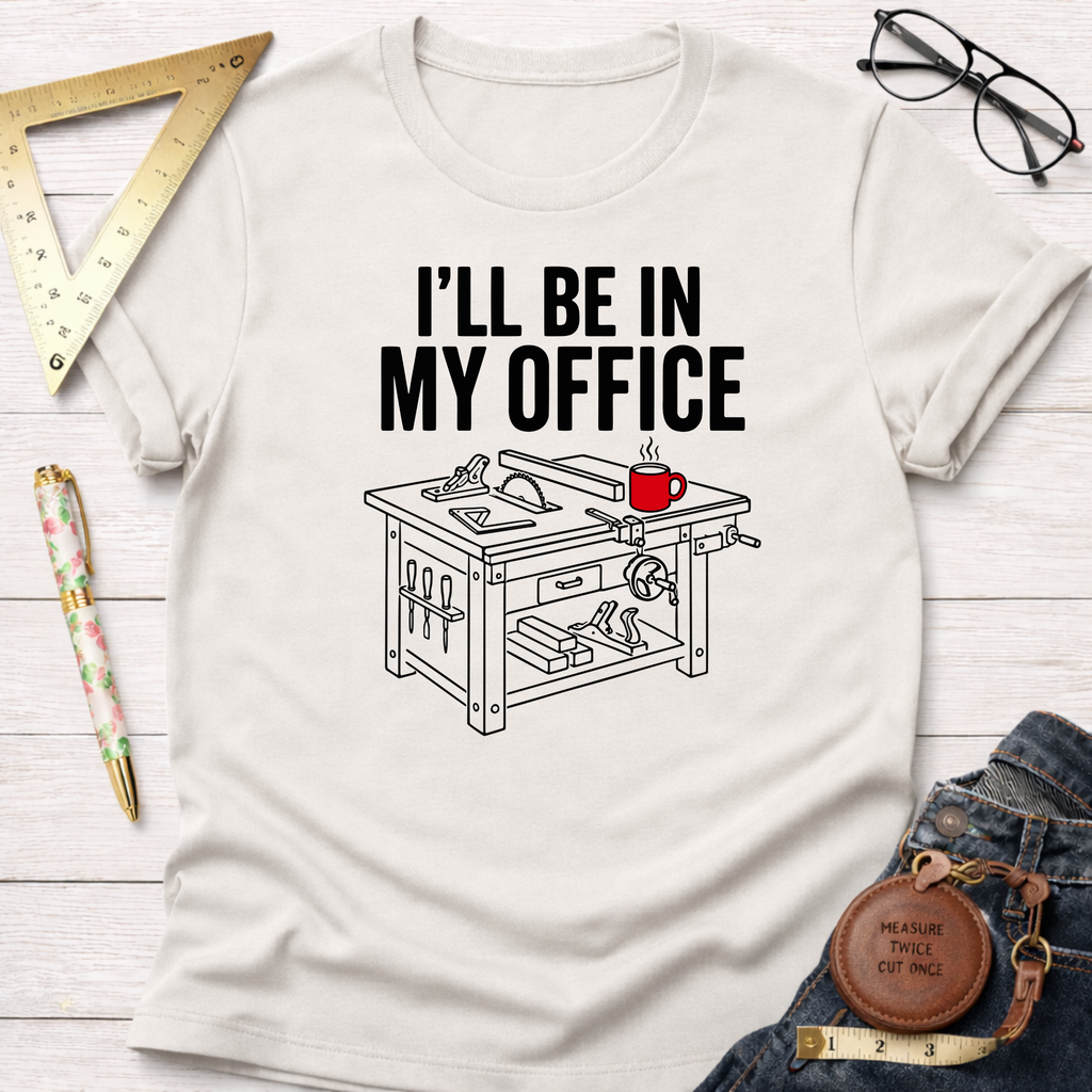 I'll Be In My Office Saw Table Workshop T-Shirt