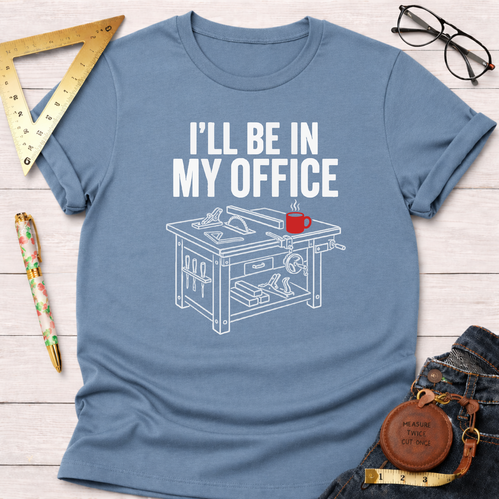 I'll Be In My Office Saw Table Workshop T-Shirt