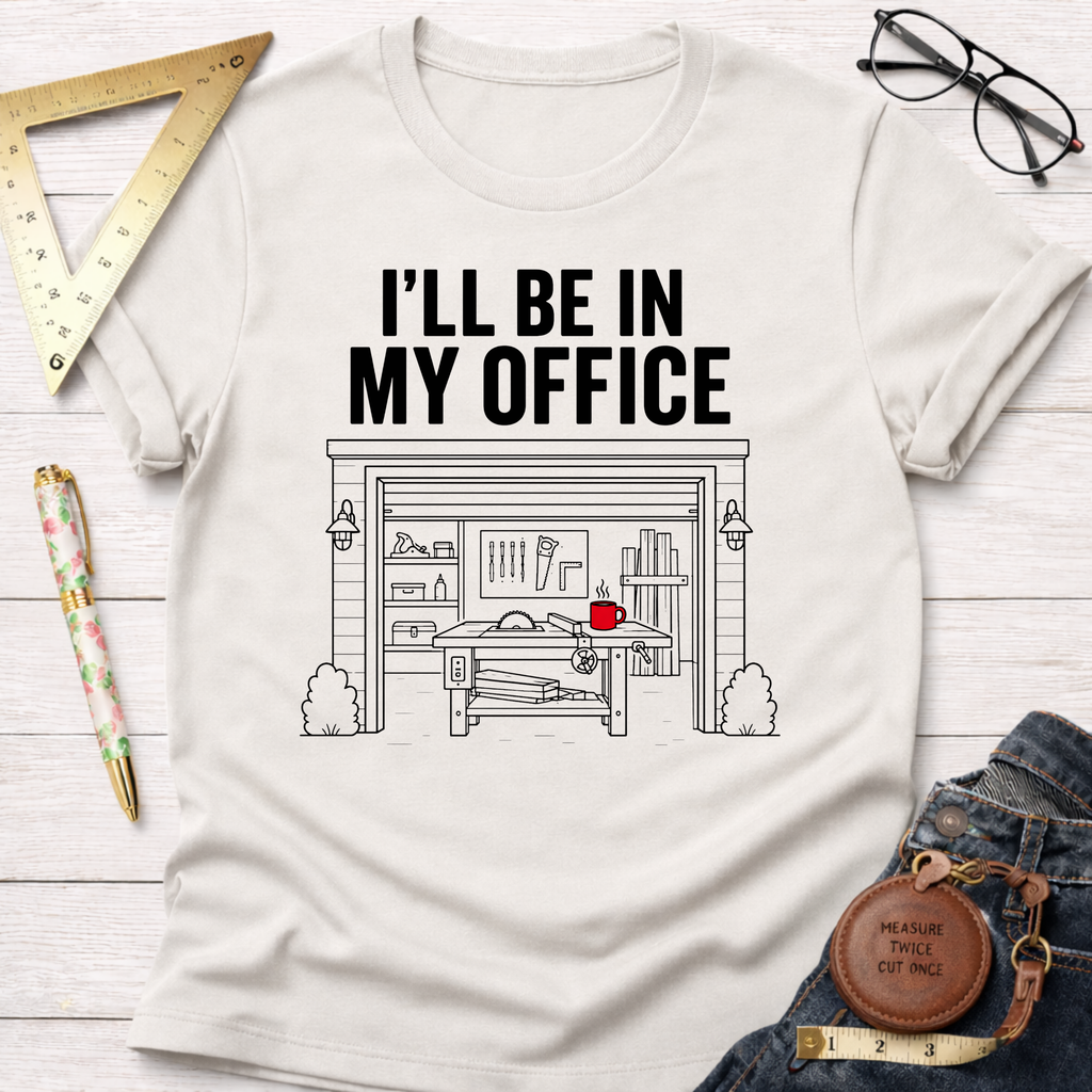 I'll Be in My Garage Office Workshop T-Shirt