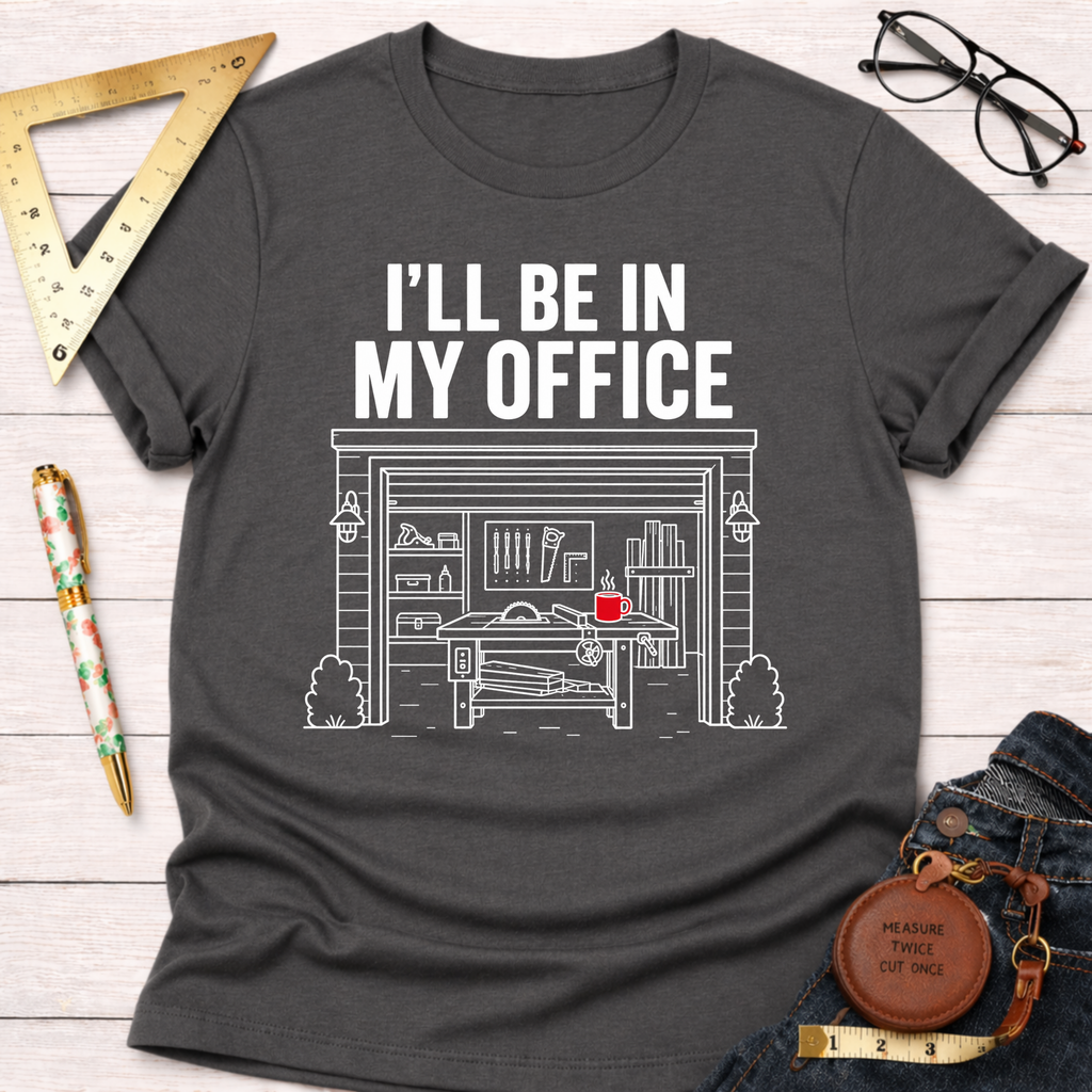 I'll Be in My Garage Office Workshop T-Shirt