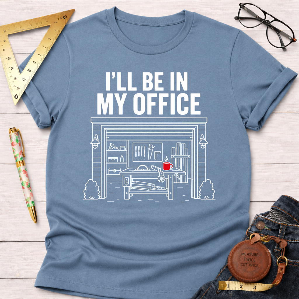 I'll Be in My Garage Office Workshop T-Shirt