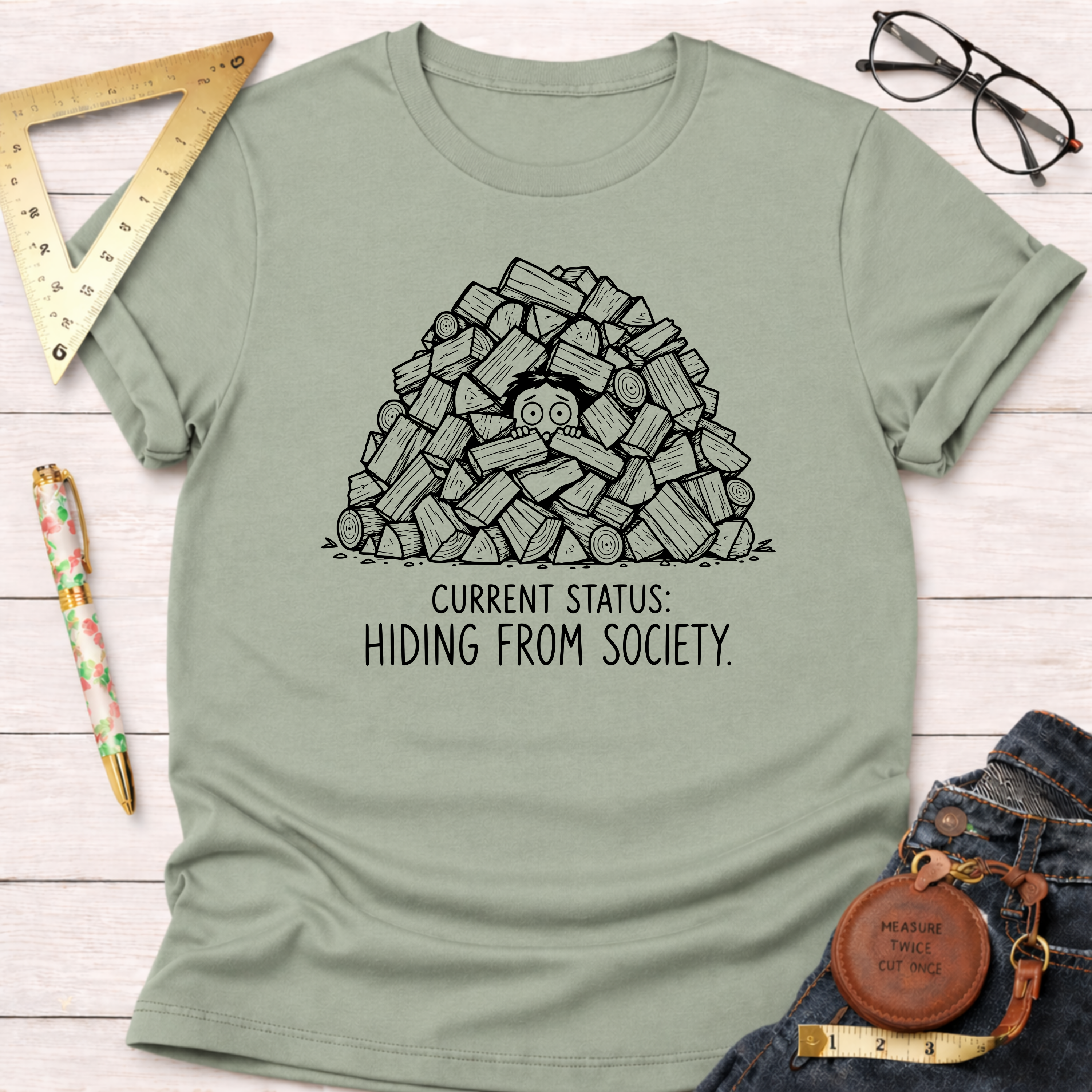 Current Status Hiding From Society T-Shirt