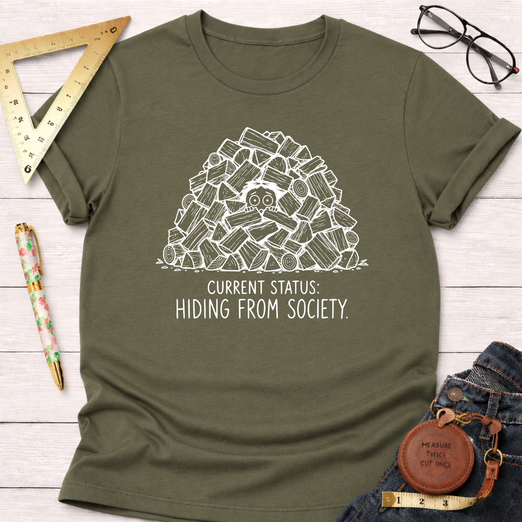Current Status Hiding From Society T-Shirt