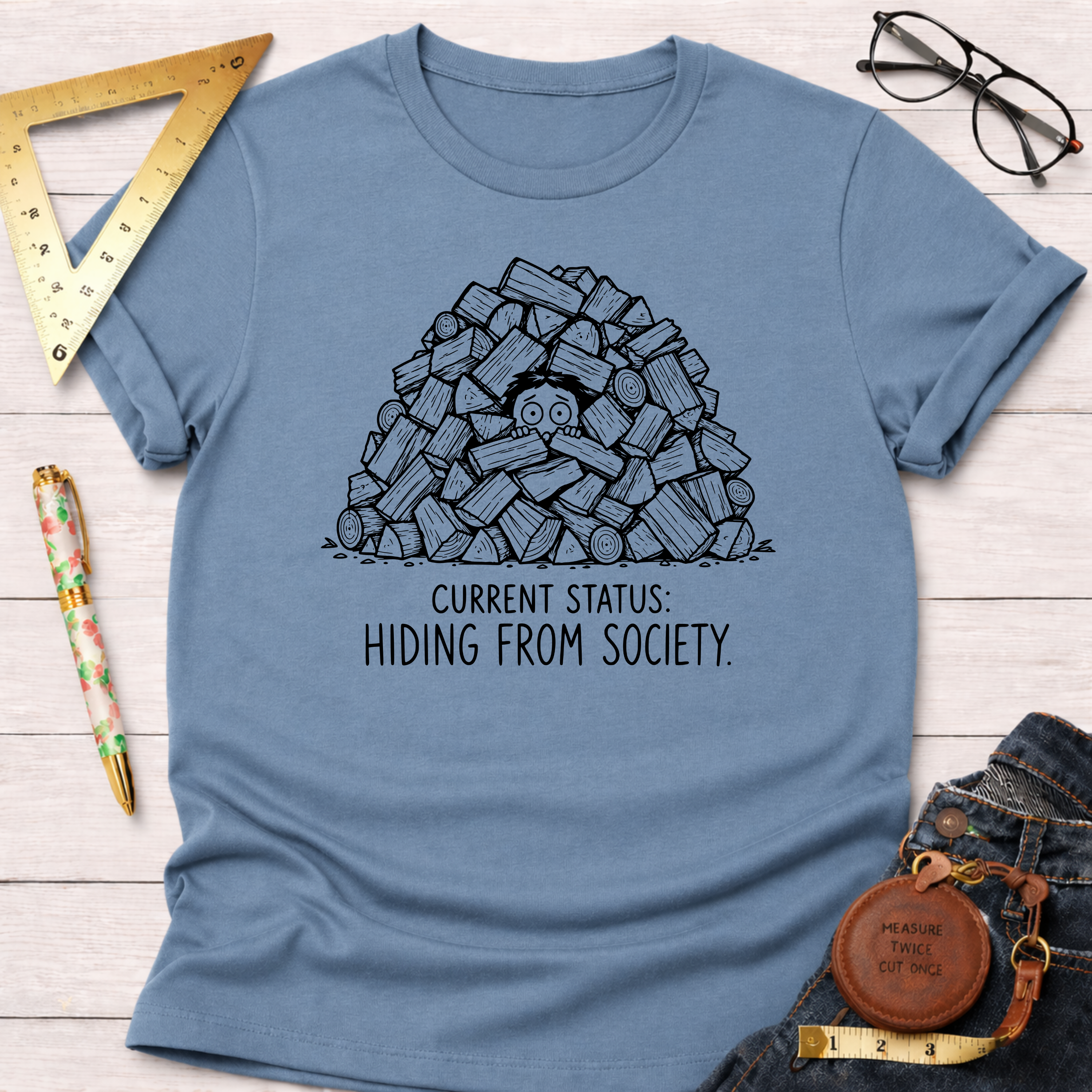 Current Status Hiding From Society T-Shirt