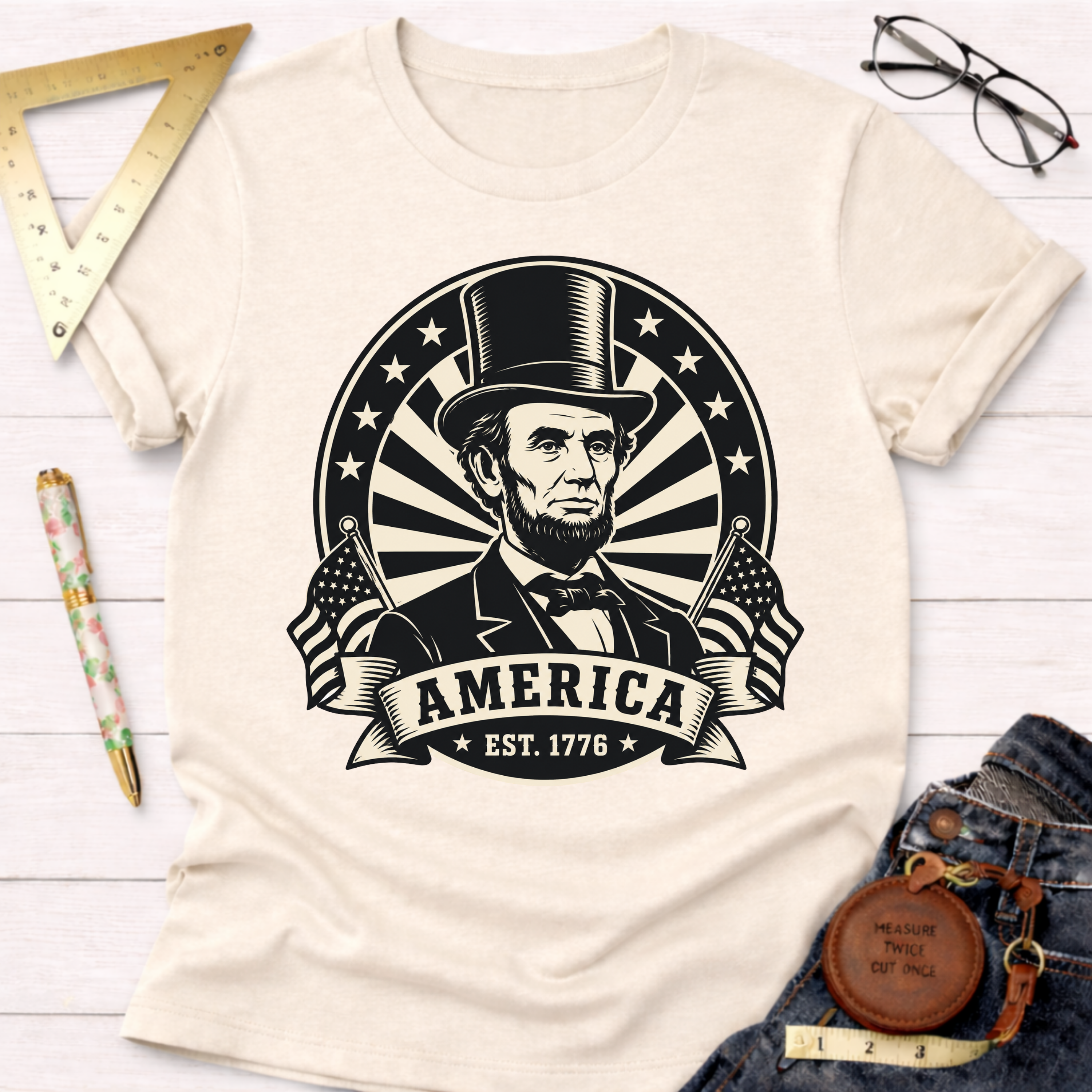 Abraham Lincoln America EST 1776 T-Shirt