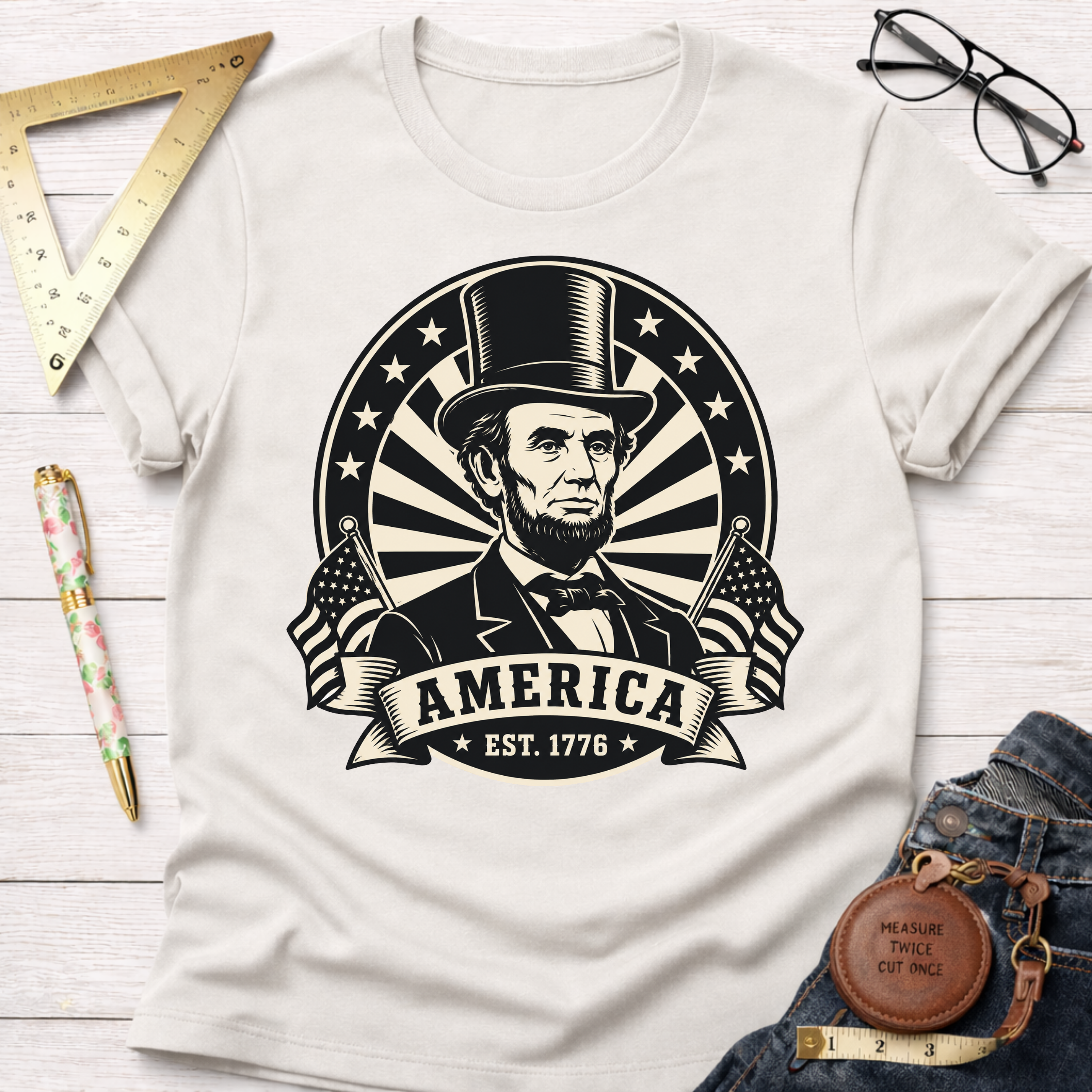Abraham Lincoln America EST 1776 T-Shirt