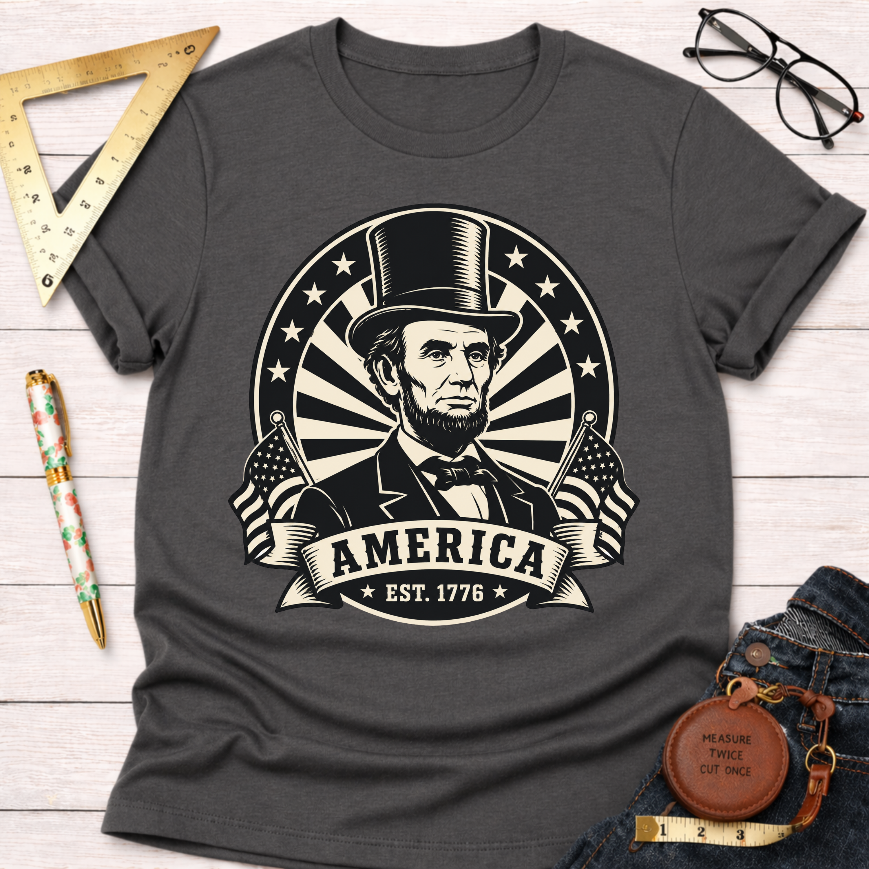 Abraham Lincoln America EST 1776 T-Shirt