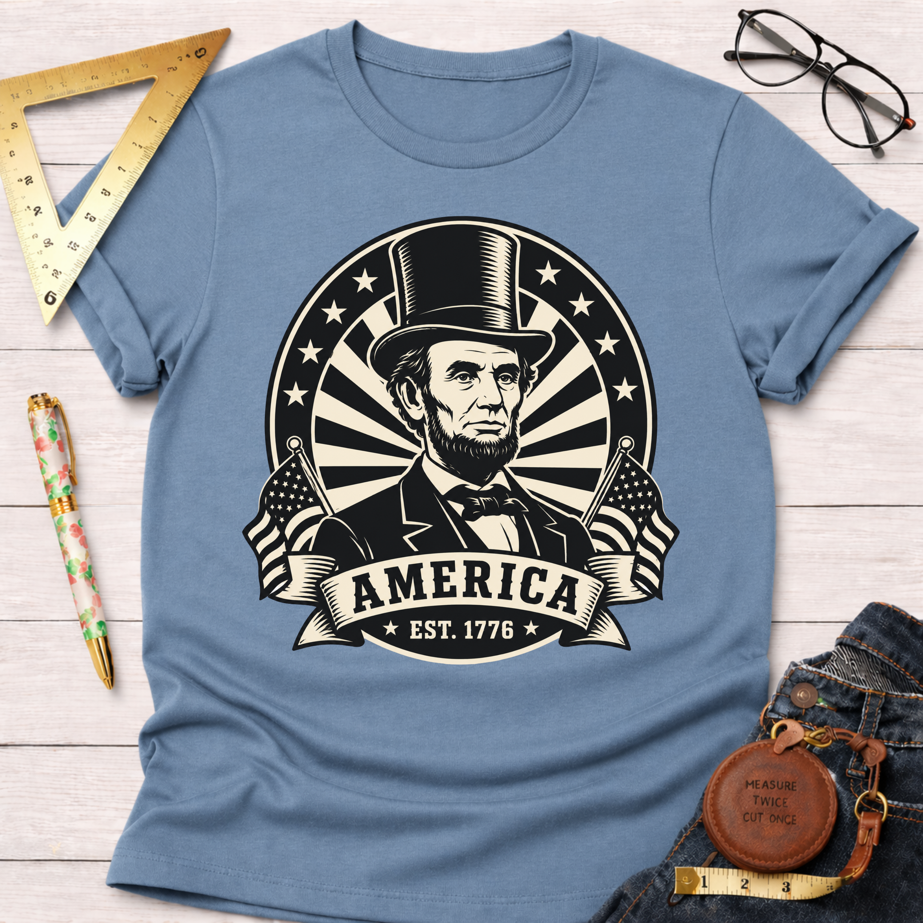 Abraham Lincoln America EST 1776 T-Shirt