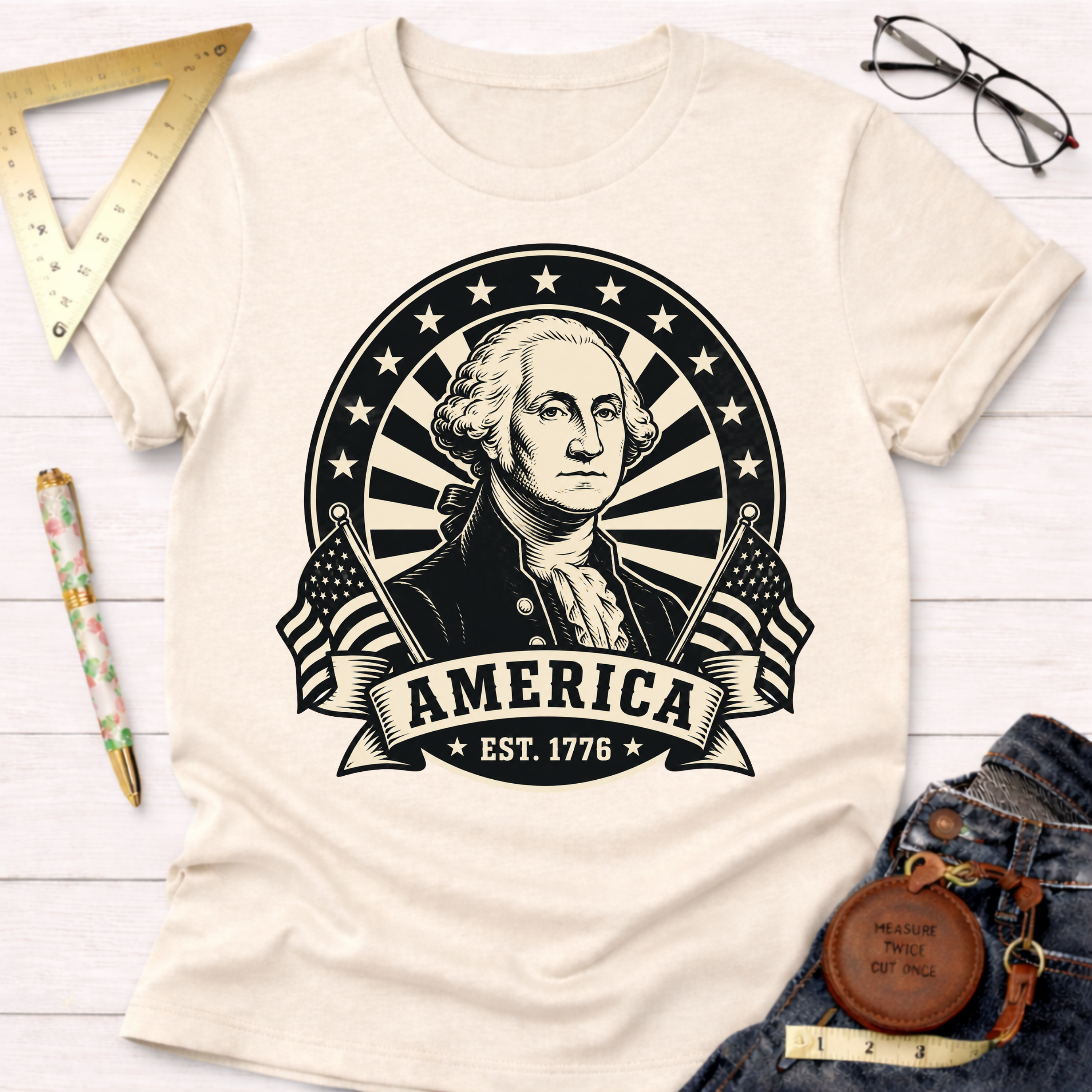 George Washington America EST 1776 T-Shirt