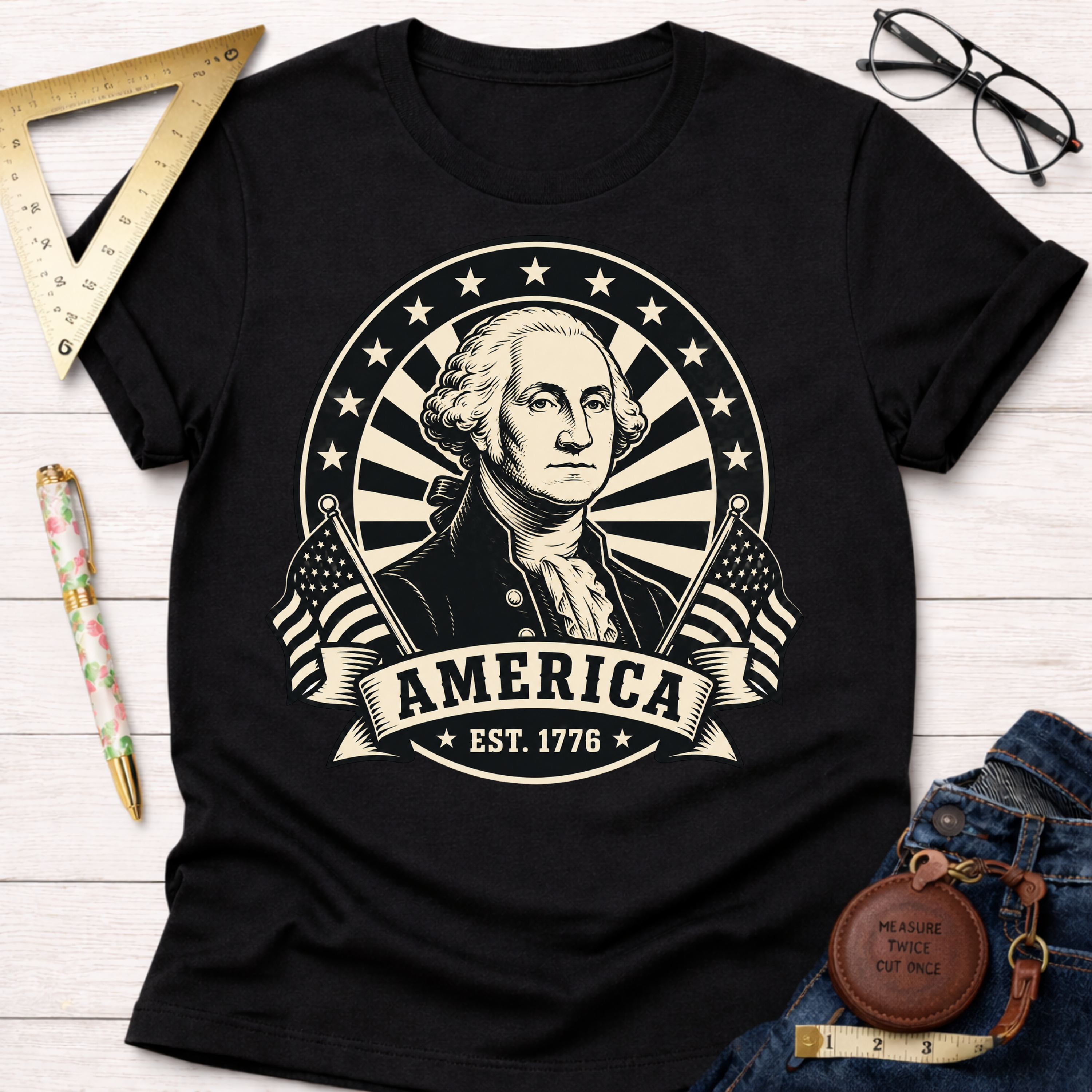 George Washington America EST 1776 T-Shirt