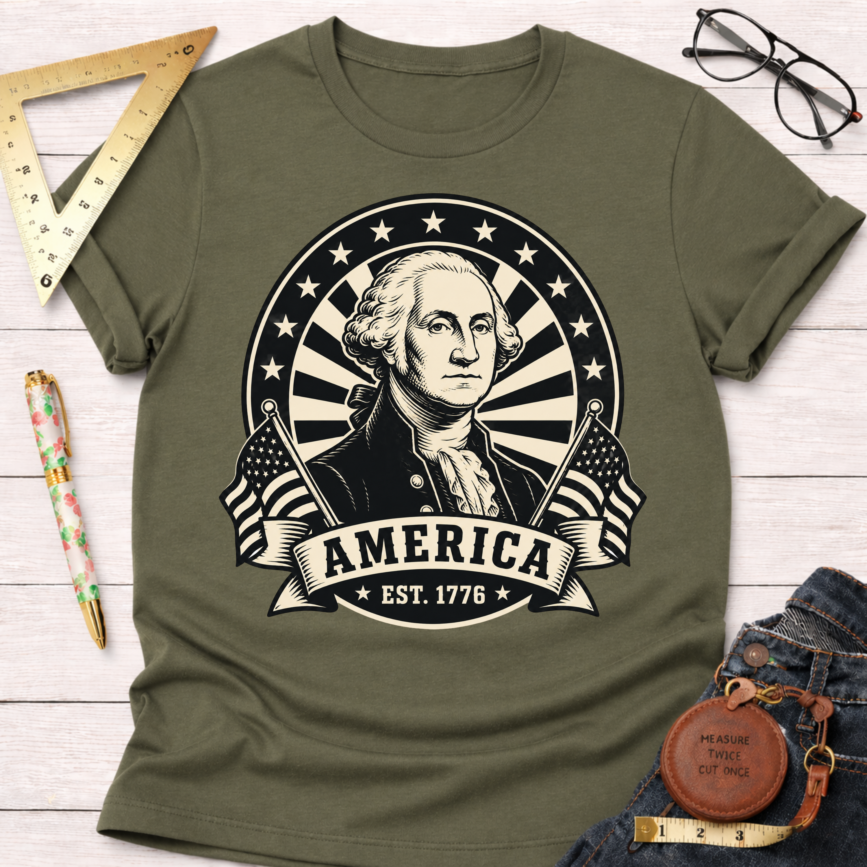 George Washington America EST 1776 T-Shirt