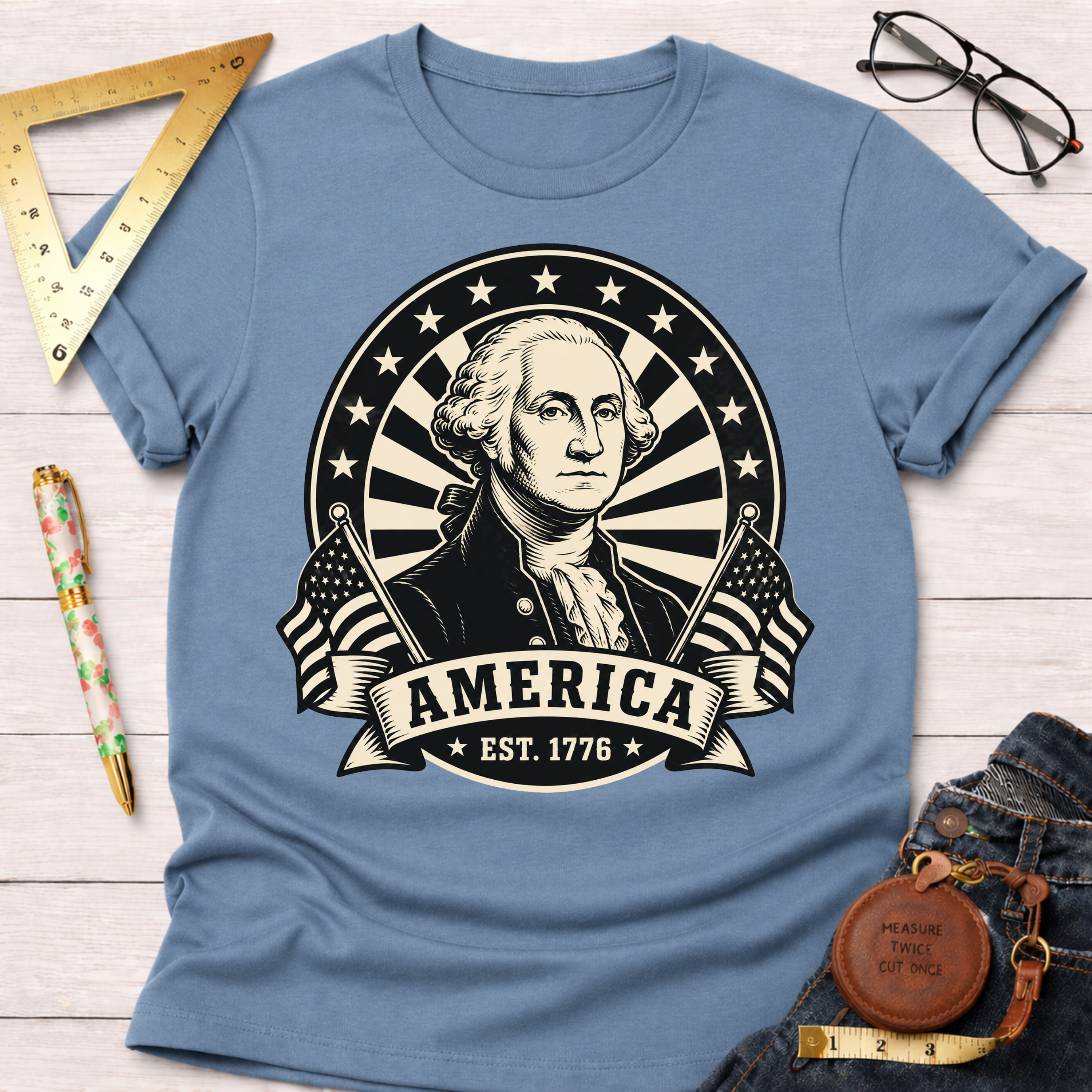 George Washington America EST 1776 T-Shirt