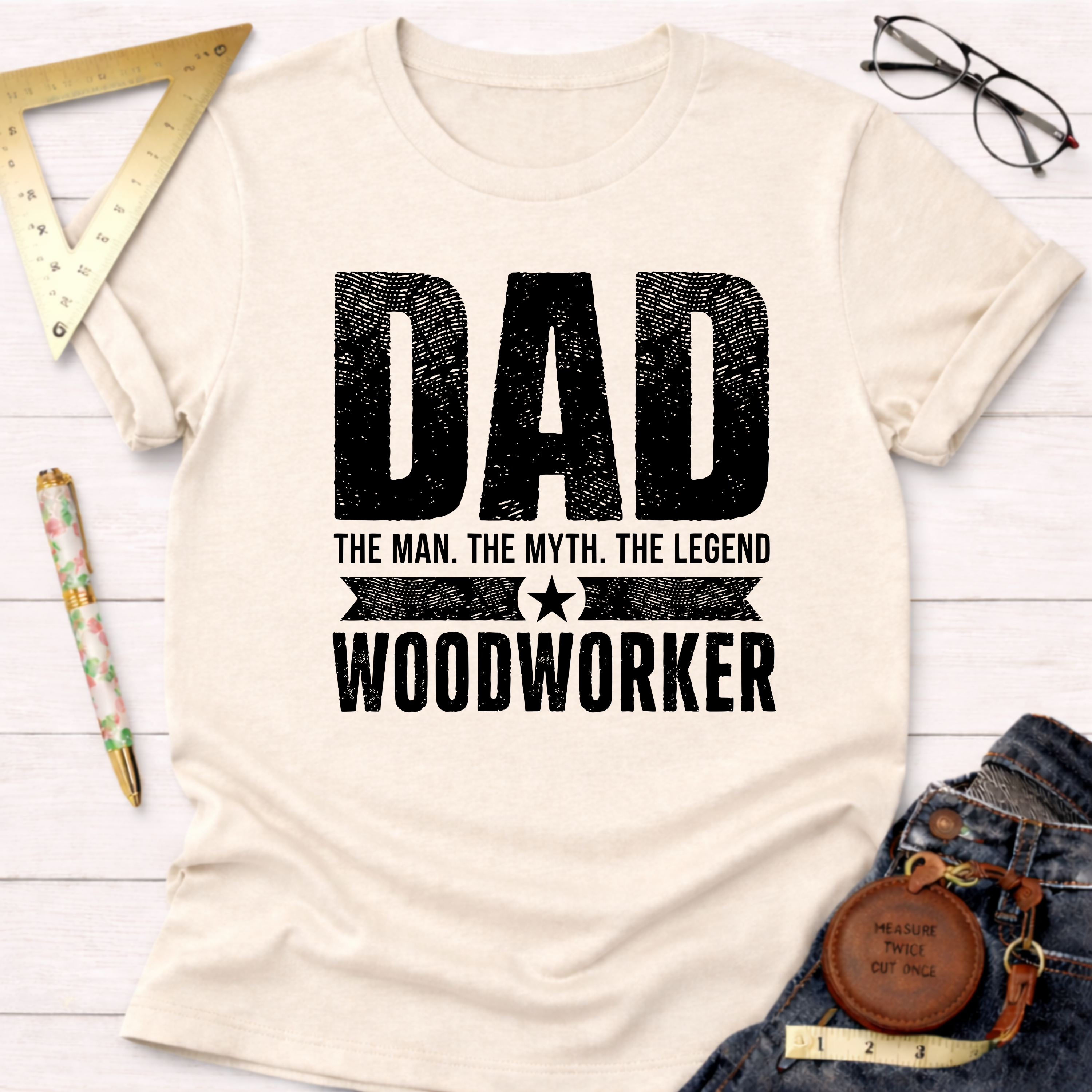 Dad The Man The Myth The Legend Woodworker T-Shirt