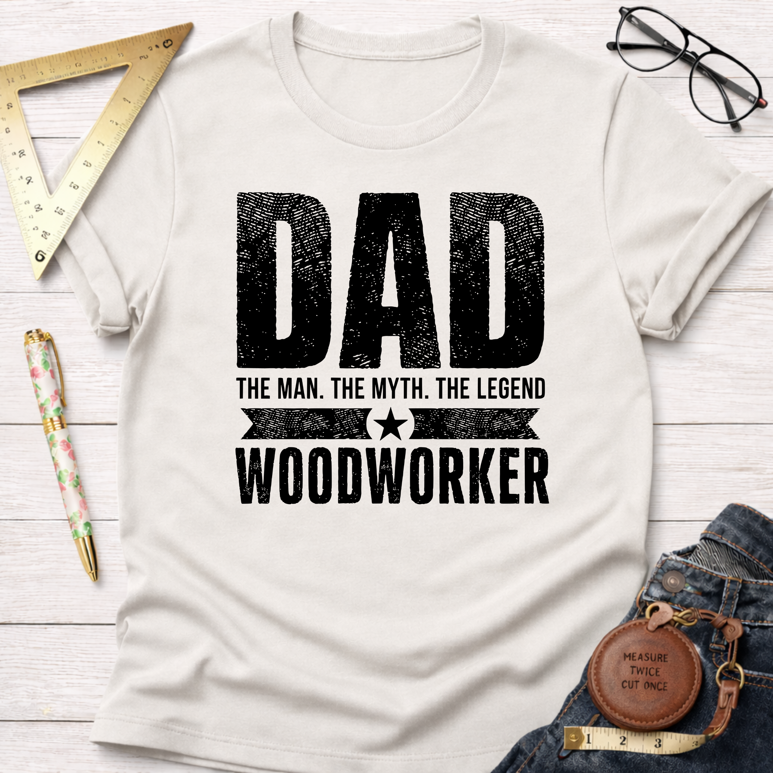 Dad The Man The Myth The Legend Woodworker T-Shirt