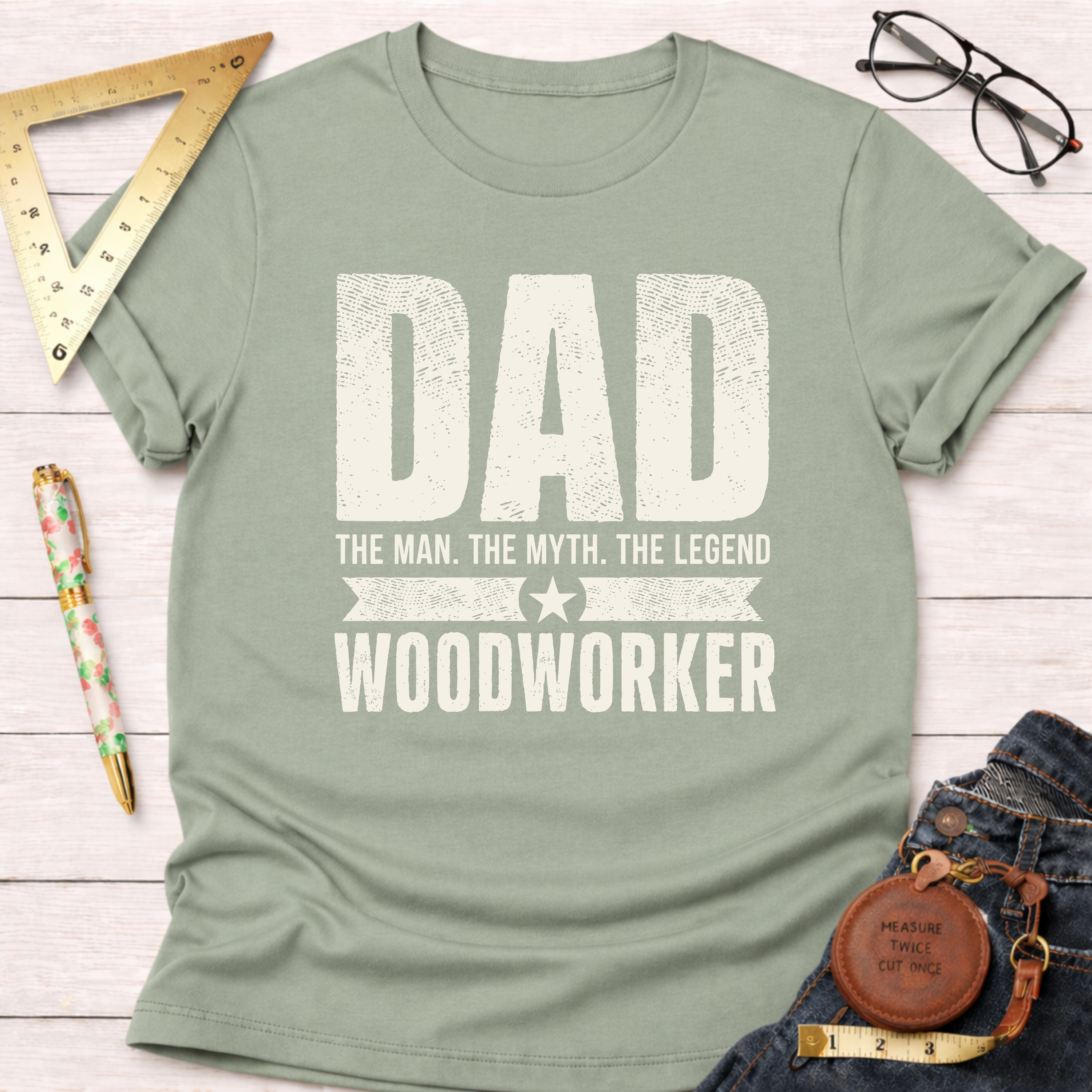 Dad The Man The Myth The Legend Woodworker T-Shirt
