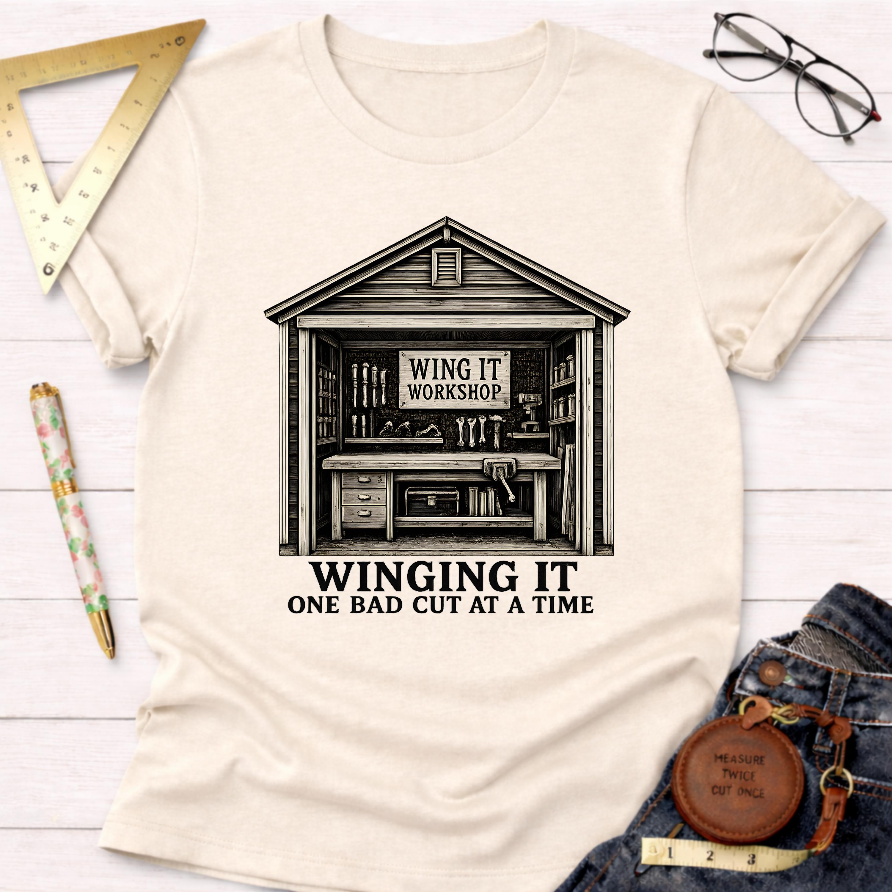 Winging It One Bad Cut At A Time T-Shirt