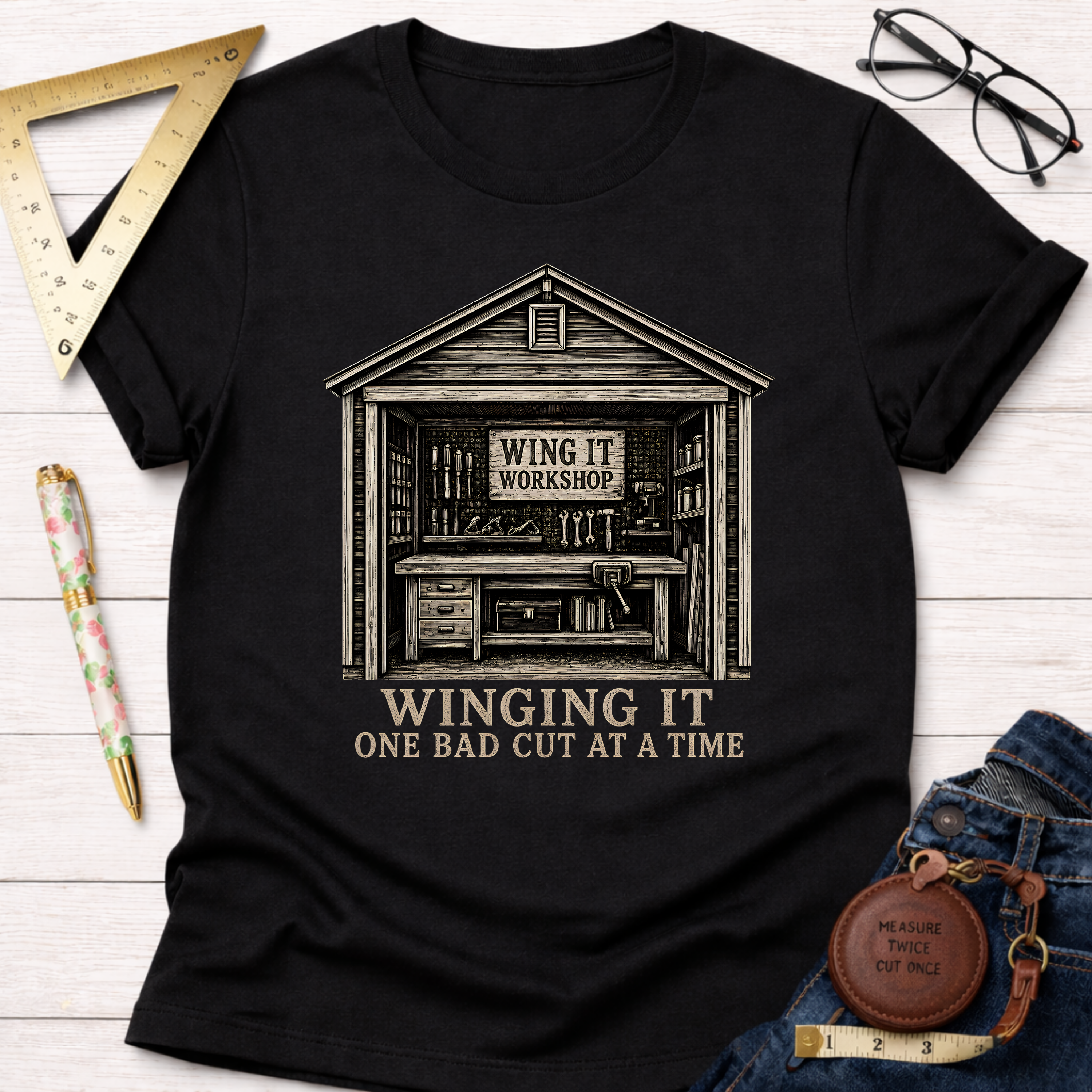 Winging It One Bad Cut At A Time T-Shirt
