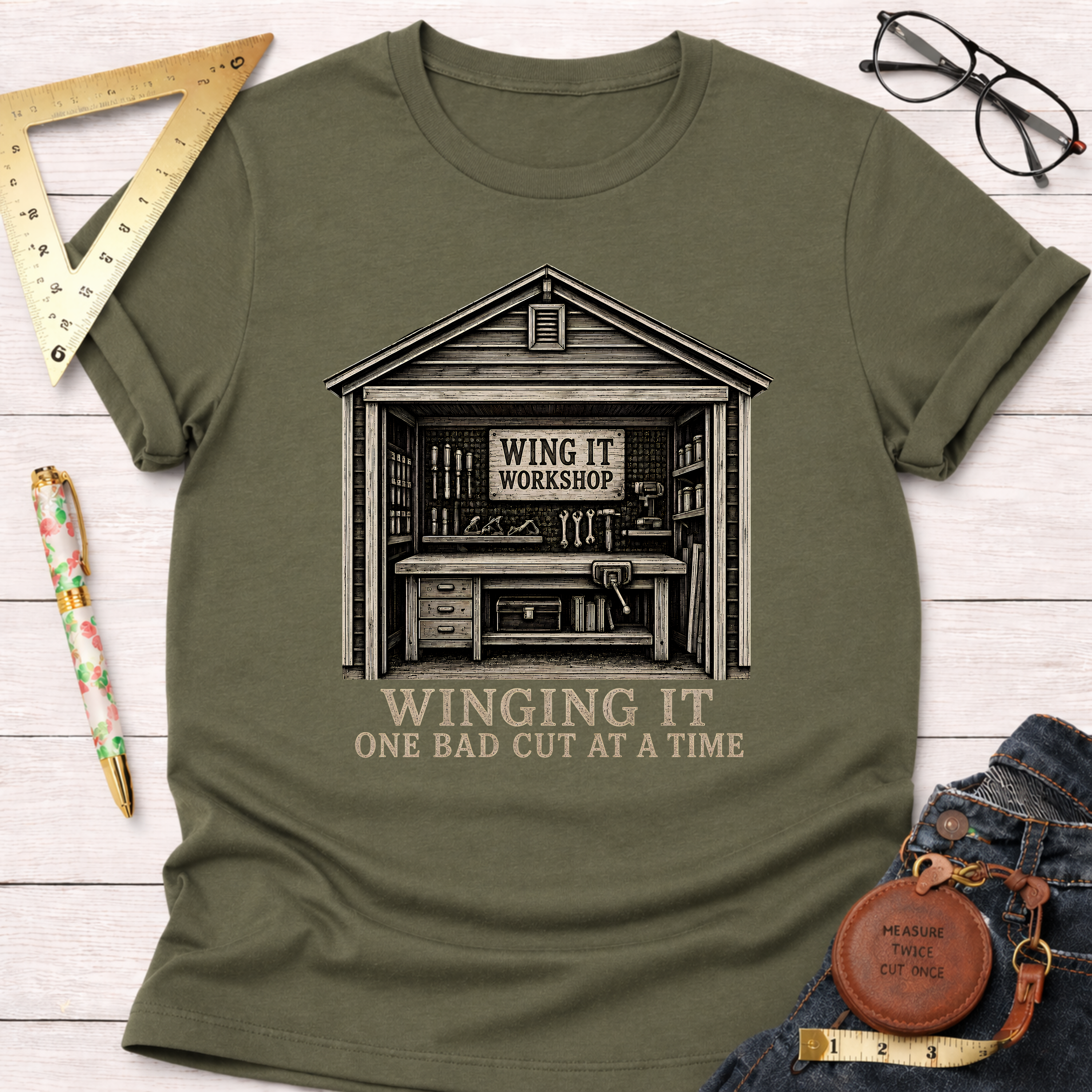 Winging It One Bad Cut At A Time T-Shirt