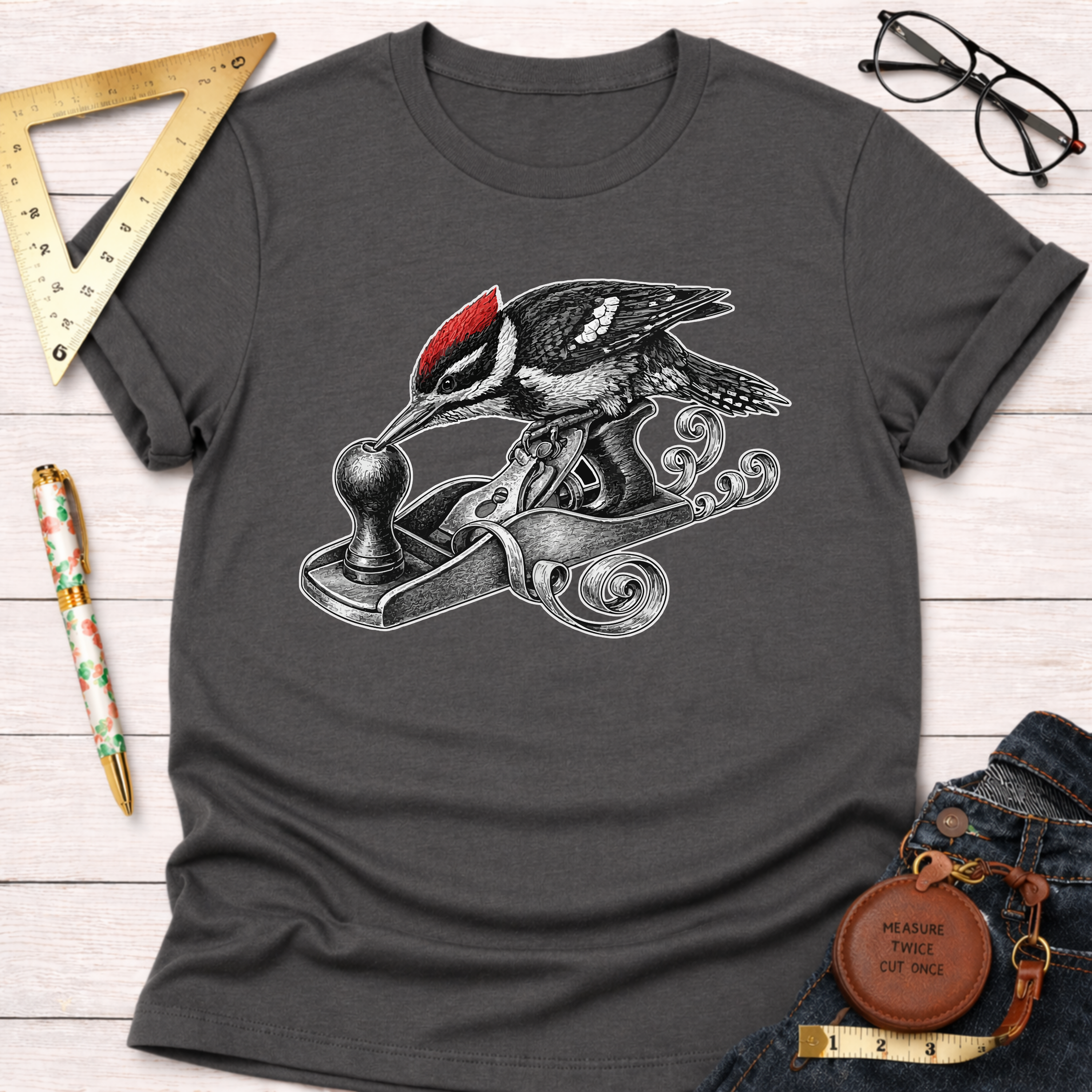 Just A Woodpecker And It's Hand Planer T-Shirt