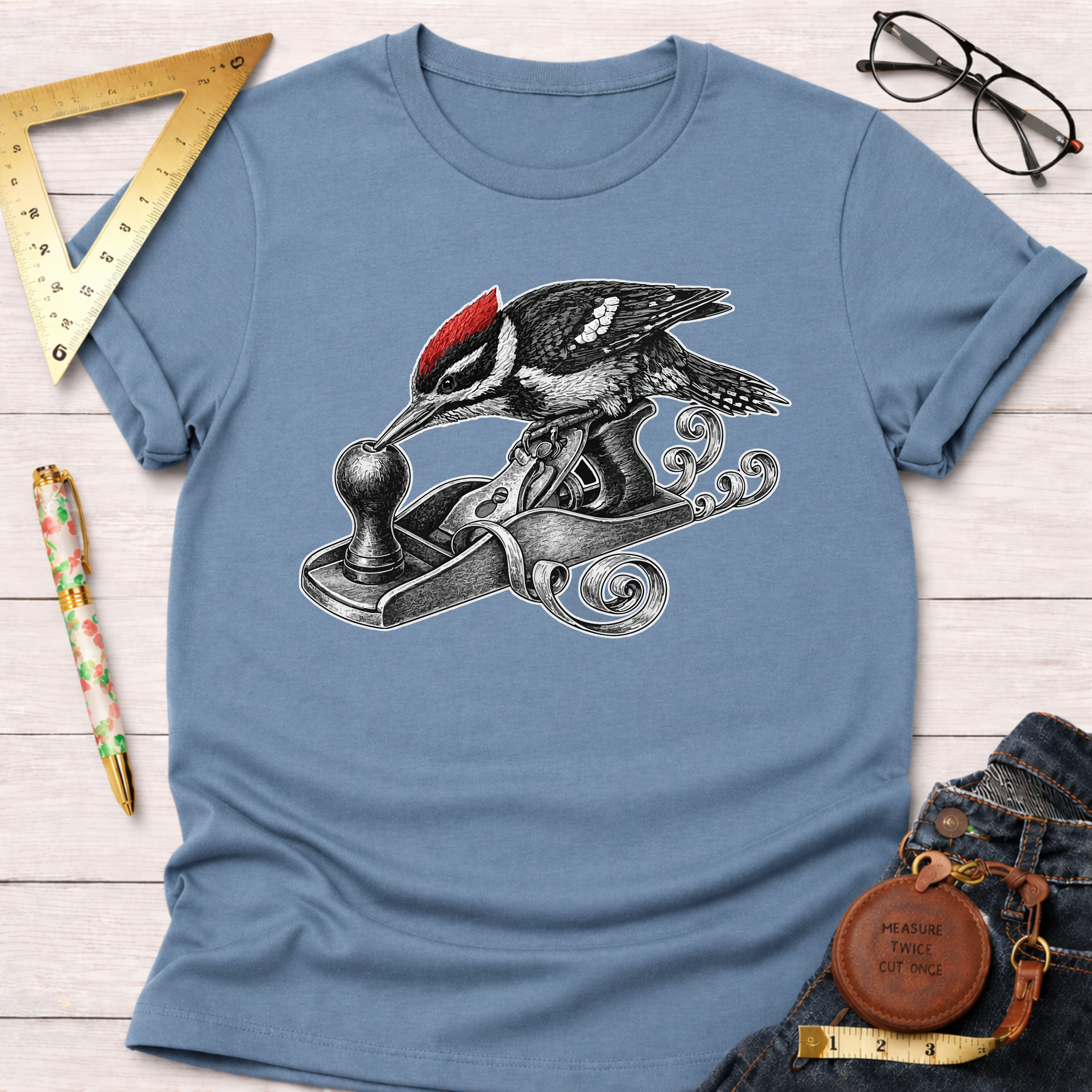 Just A Woodpecker And It's Hand Planer T-Shirt