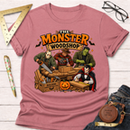 Monster Woodshop Grown funny woodworking t-shirt – Sawdust & Ponytails (view 2)