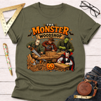 Monster Woodshop Grown funny woodworking t-shirt – Sawdust & Ponytails (view 7)