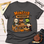 Monster Woodshop funny woodworking t-shirt – Sawdust & Ponytails (view 9)