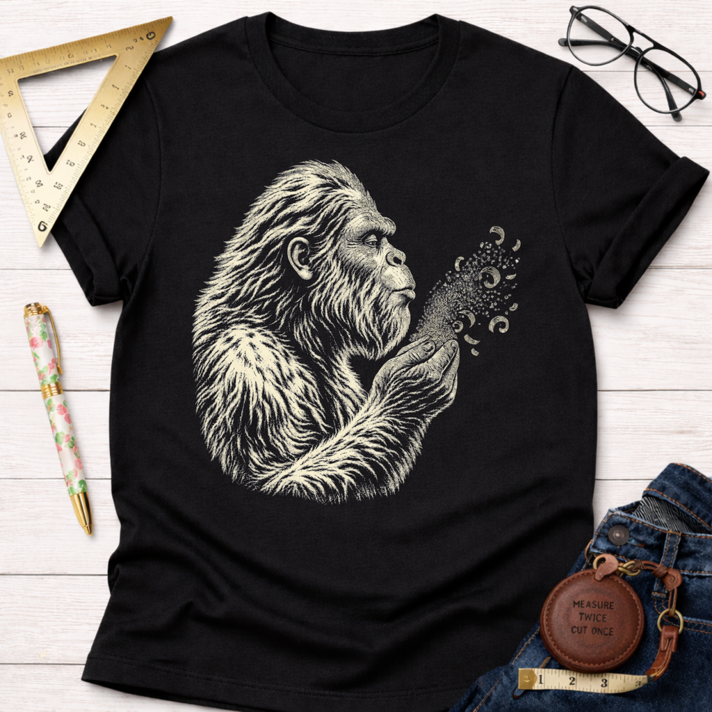 Sawdust Gorilla funny woodworking t-shirt – Sawdust & Ponytails (view 4)